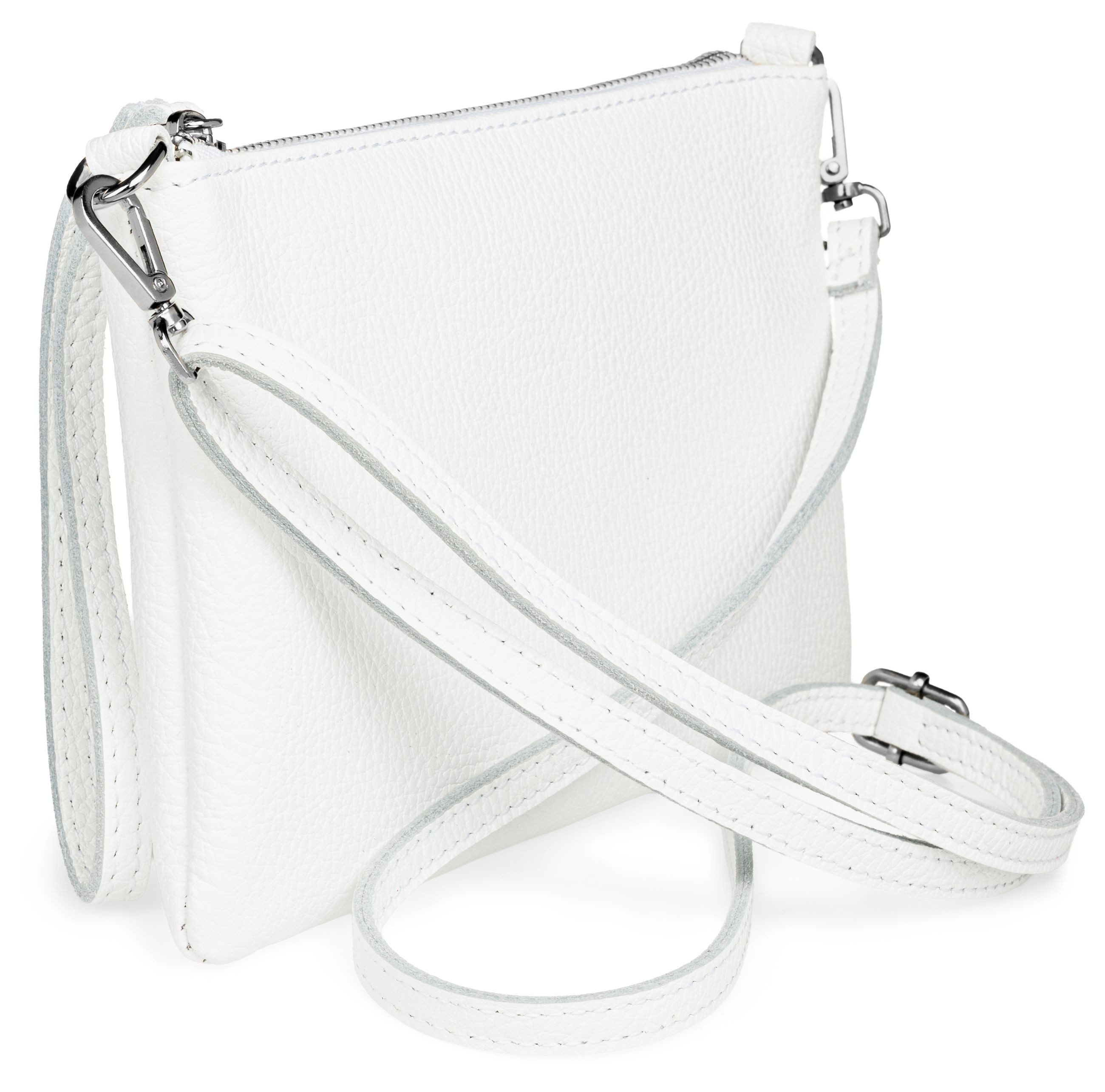Caspar Clutch Abendtasche Kompakte Damen Leder Tasche - CLASSIC LINE - Modell No.834, leicht, elegant & unempfindlich - 100% Echtleder - Handmade in Italy