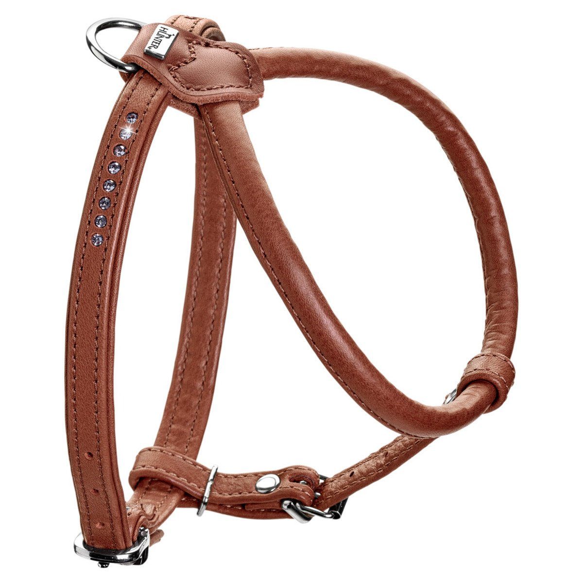 Hunde-Geschirr Geschirr Round & Soft Canadian Up cognac