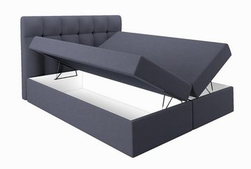 A&J MöbelLand GmbH Boxspringbett REF mit 2 Bettkästen, Bonell-Matratze und Topper.