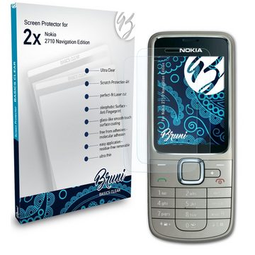 Bruni Schutzfolie für Nokia 2710 Navigation Edition, (2 Folien), praktisch unsichtbar