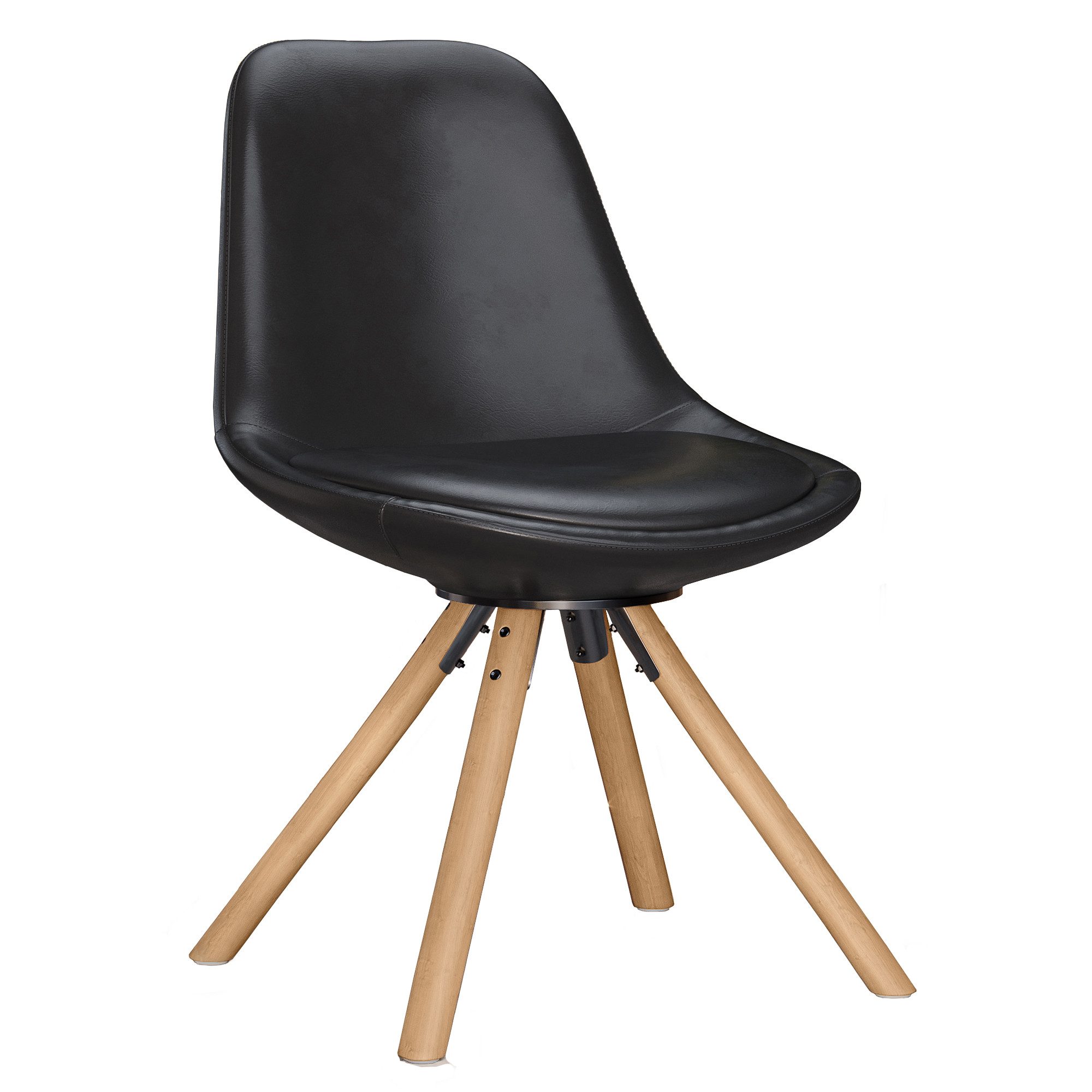 GGMMÖBEL Bistrostuhl Stela Kunstleder, 2er-Set Innen Hohe Tragkraft/Langlebig