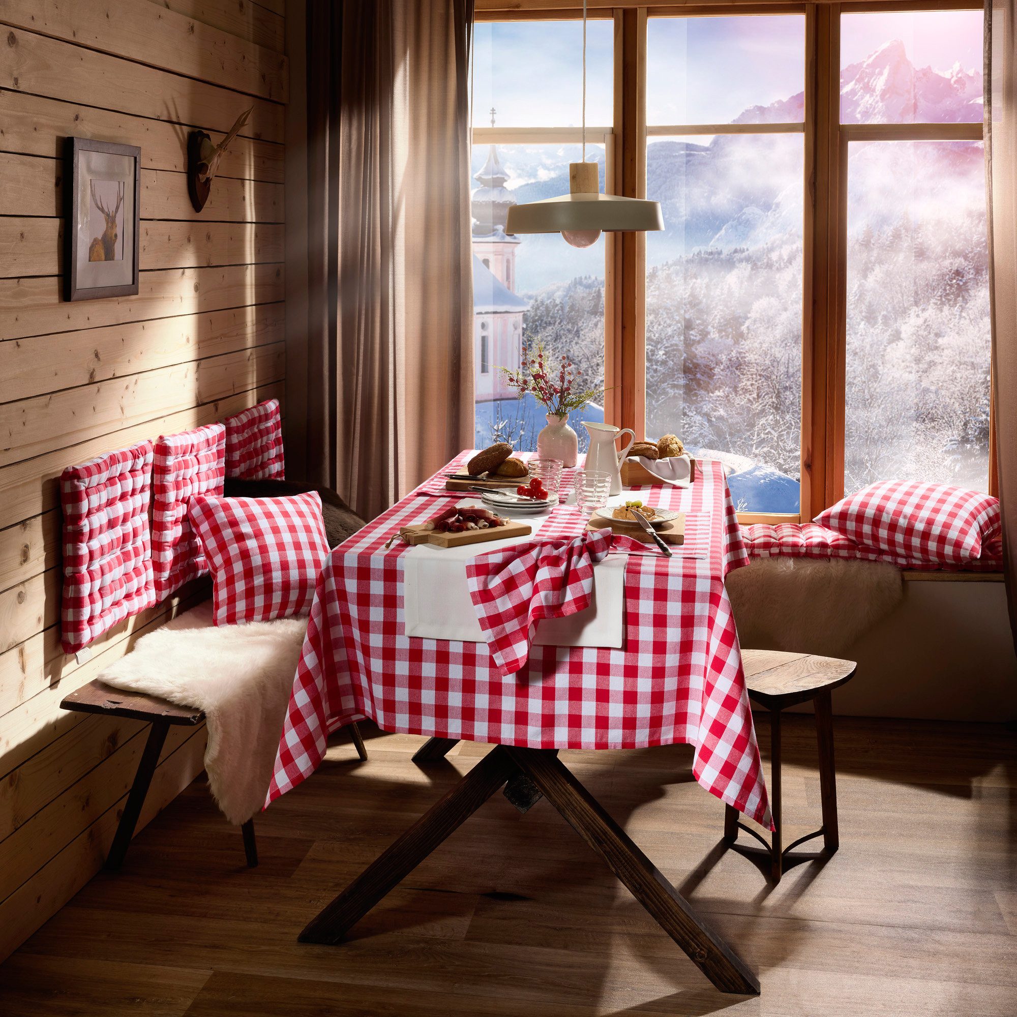 REDBEST Stuhlkissen Stuhlkissen "Nashville" 2er-Pack, Karo