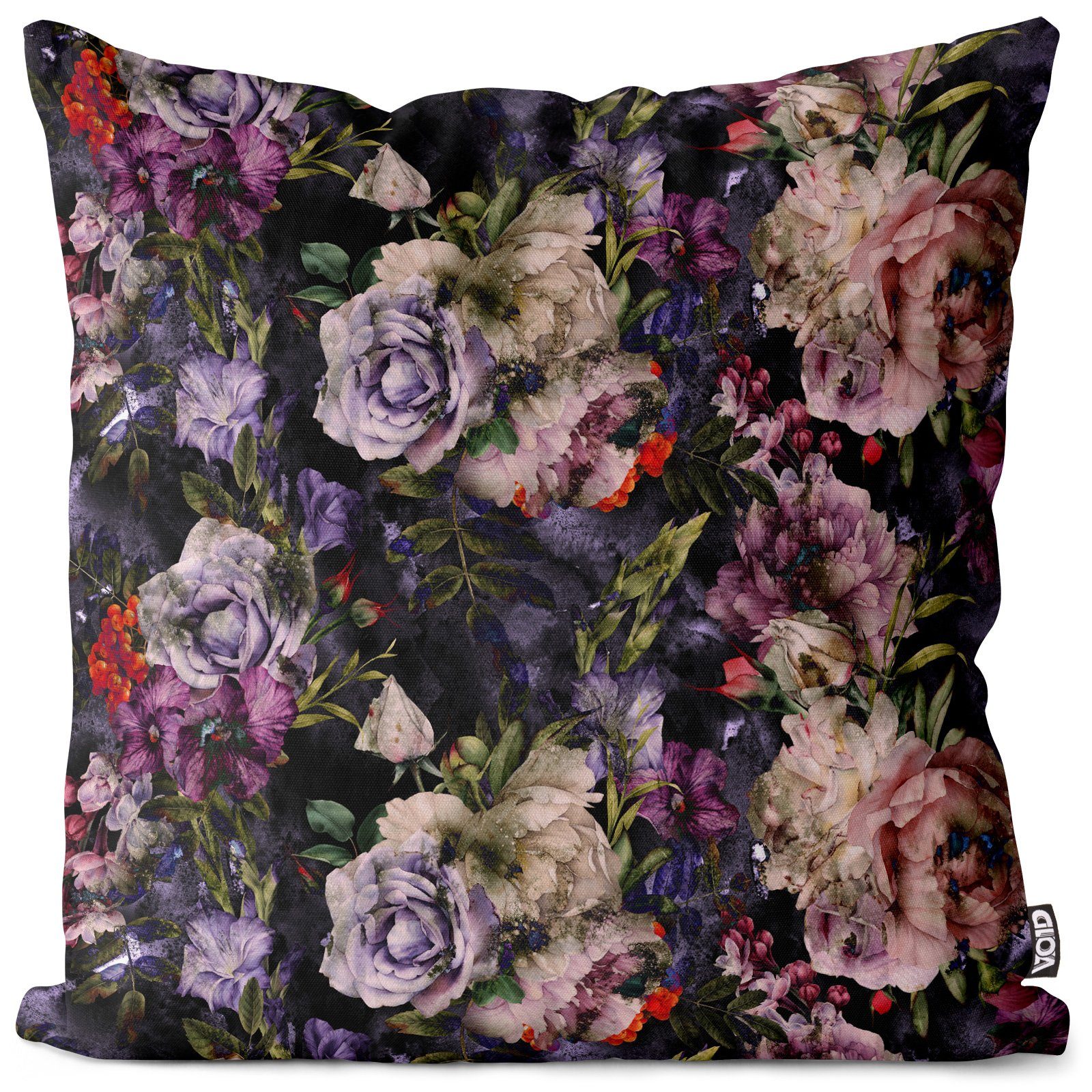 VOID Подушкиbezug, (1 Stück), Blumen-Muster geblümt Pfingst-Rosen romatisch ration Blumen-Bouquet B