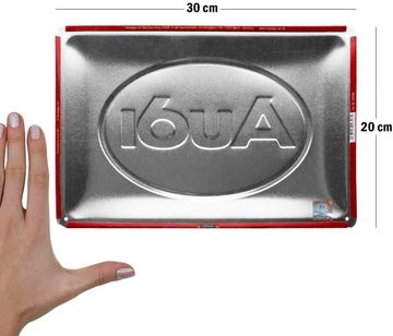 Nostalgic-Art Metallschild Blechschild 20 x 30cm - Audi - Audi Logo Red Shine