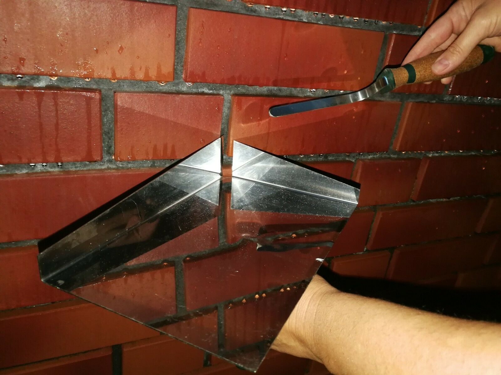 ConToo Fugenspachtel Fugblech 245x155mm + Trapezkelle + Fugenkelle 8mm KORKGRIFF