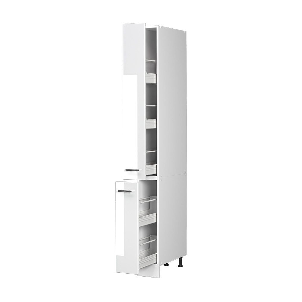 Vicco Hochschrank Fame-Line, Weiß Hochglanz/Weiß, 20 cm (1-St) – Bild 5 von 5