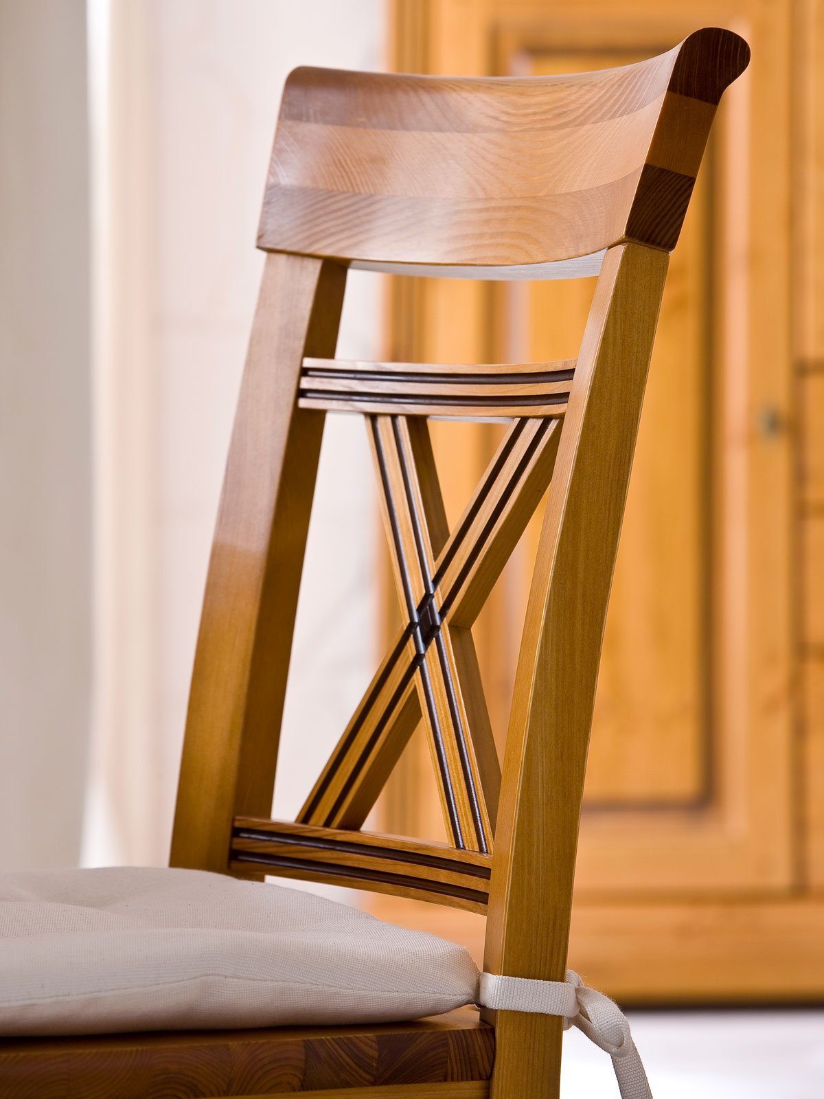 Casamia mit Esszimmerstuhl Esszimmer Florenz Stuhl Sitzkissen mit/ohne Massivholz-Sitzfläche