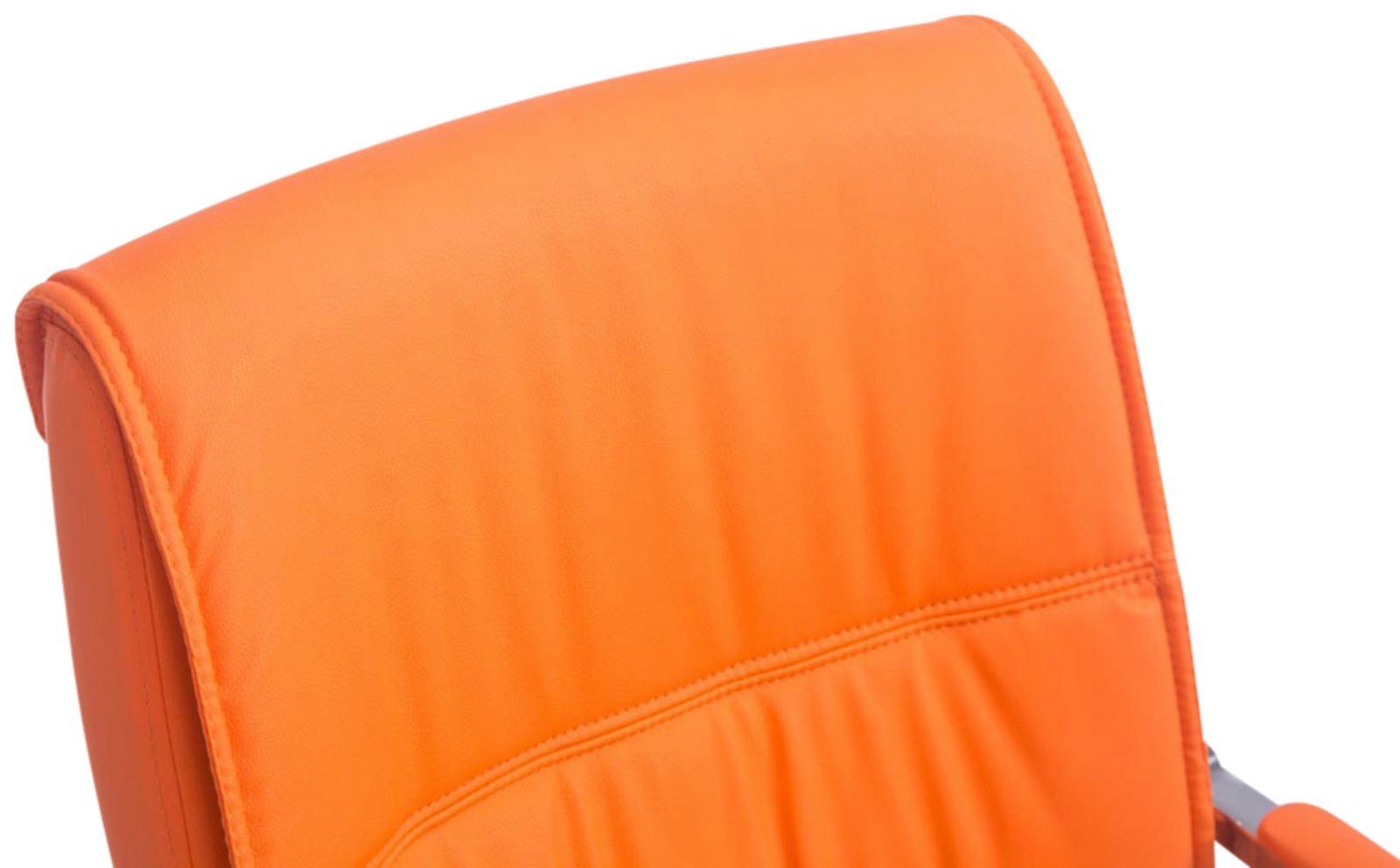 Kunstleder (2er CLP Besucherstuhl Set), XXL Anubis Arm-&Rückenlehnen orange