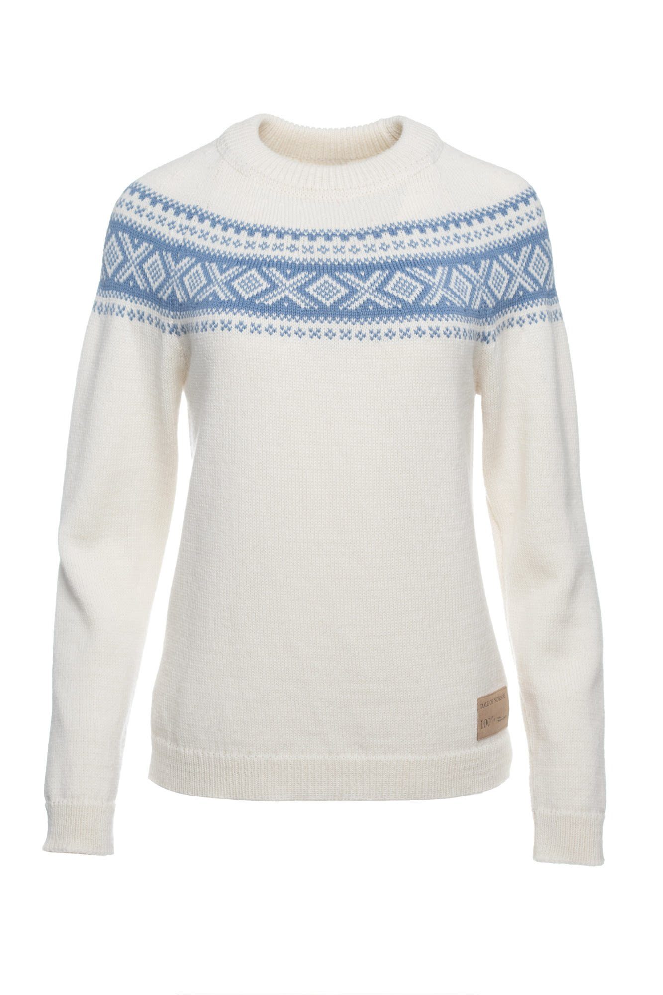 Dale of Norway Longpullover Dale Of Norway W Vagsoy Sweater Damen Offwhite - Blue Shadow