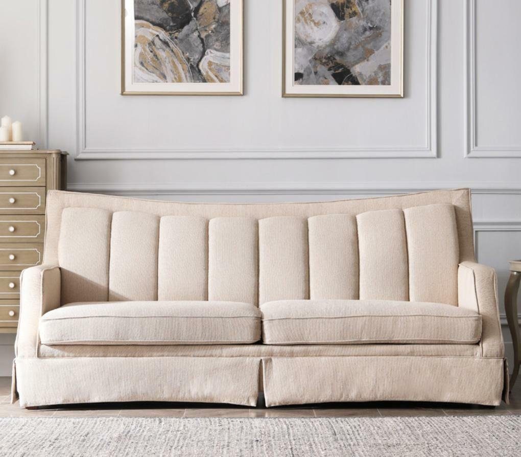 JVmoebel Sofa Luxuriöser beiger Dreisitzer Moderne Couch Lounge Sofa Neu, Made in Europe