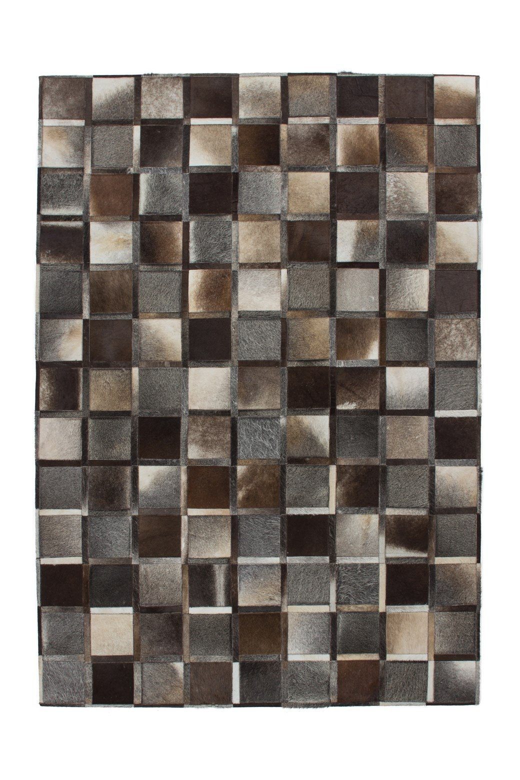 Kayoom Teppich in Grau, 100% Leder - 150x80cm (LxB)