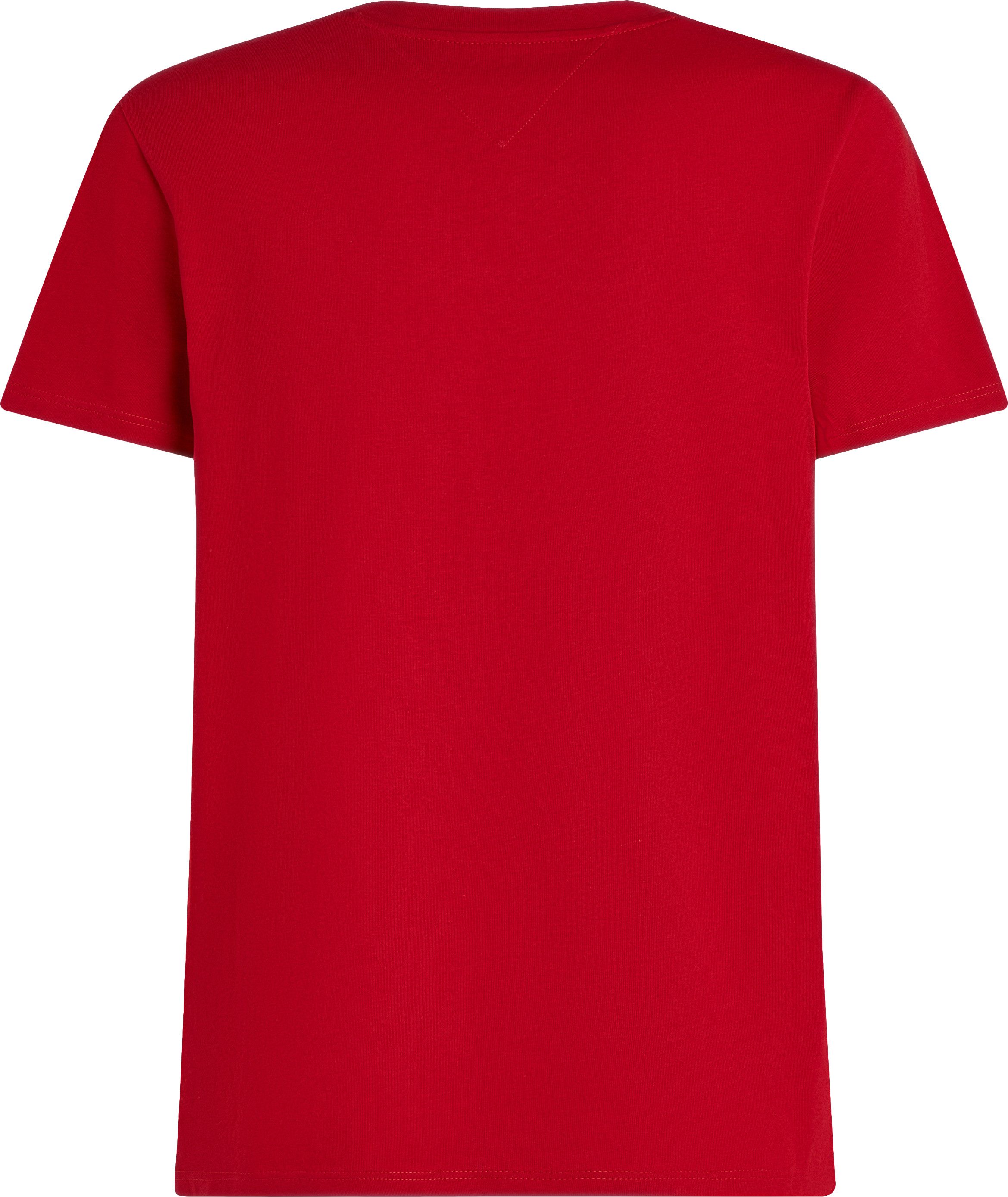 Tommy Hilfiger T-Shirt AMERICANA MONOTYPE FLAG BOX TEE Mit markanter Stickerei