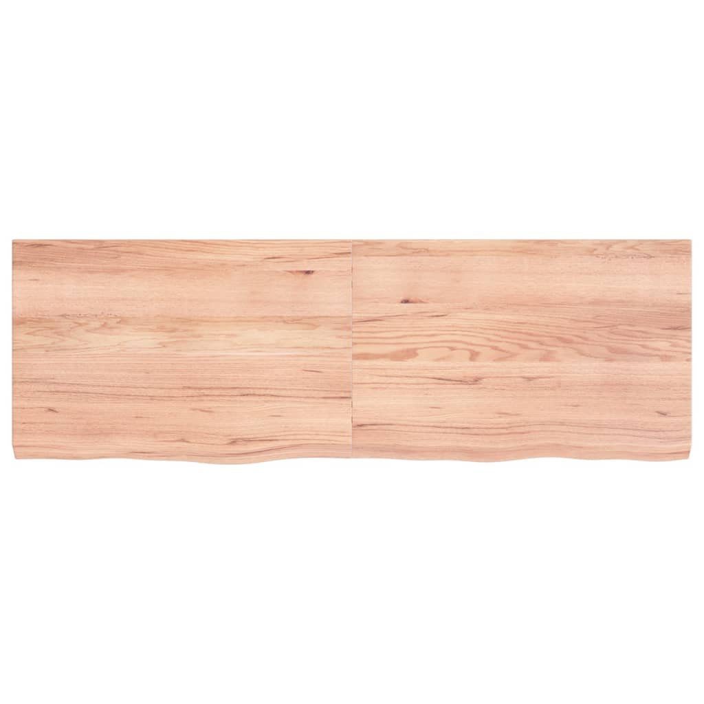 furnicato Tischplatte Hellbraun 120x40x(2-4)cm Massivholz Eiche Behandelt