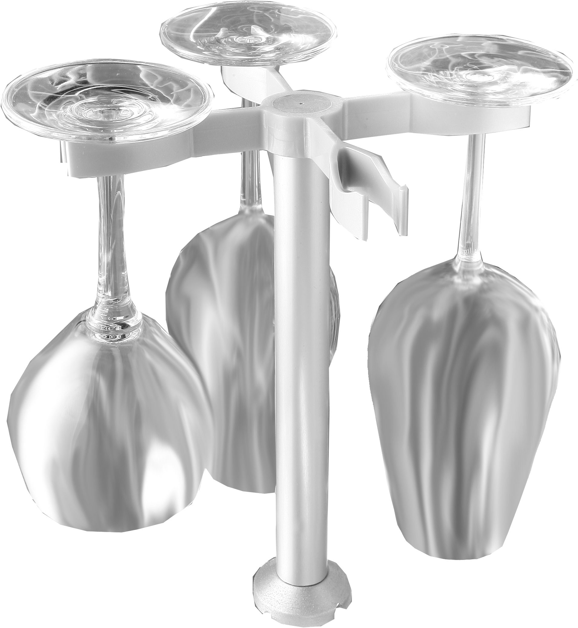 Ruco Küchenregal, Gläserhalter für die Spülmaschine, Aluminium, für 4 Gläser