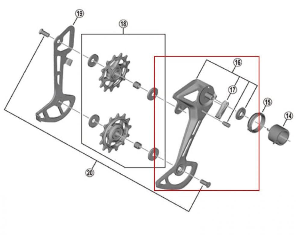 Shimano Schaltaugen-Richtwerkzeug Shimano, Schaltwerke Zubehör, SLX, RD-M7100, SGS-Typ, außen, entsprich