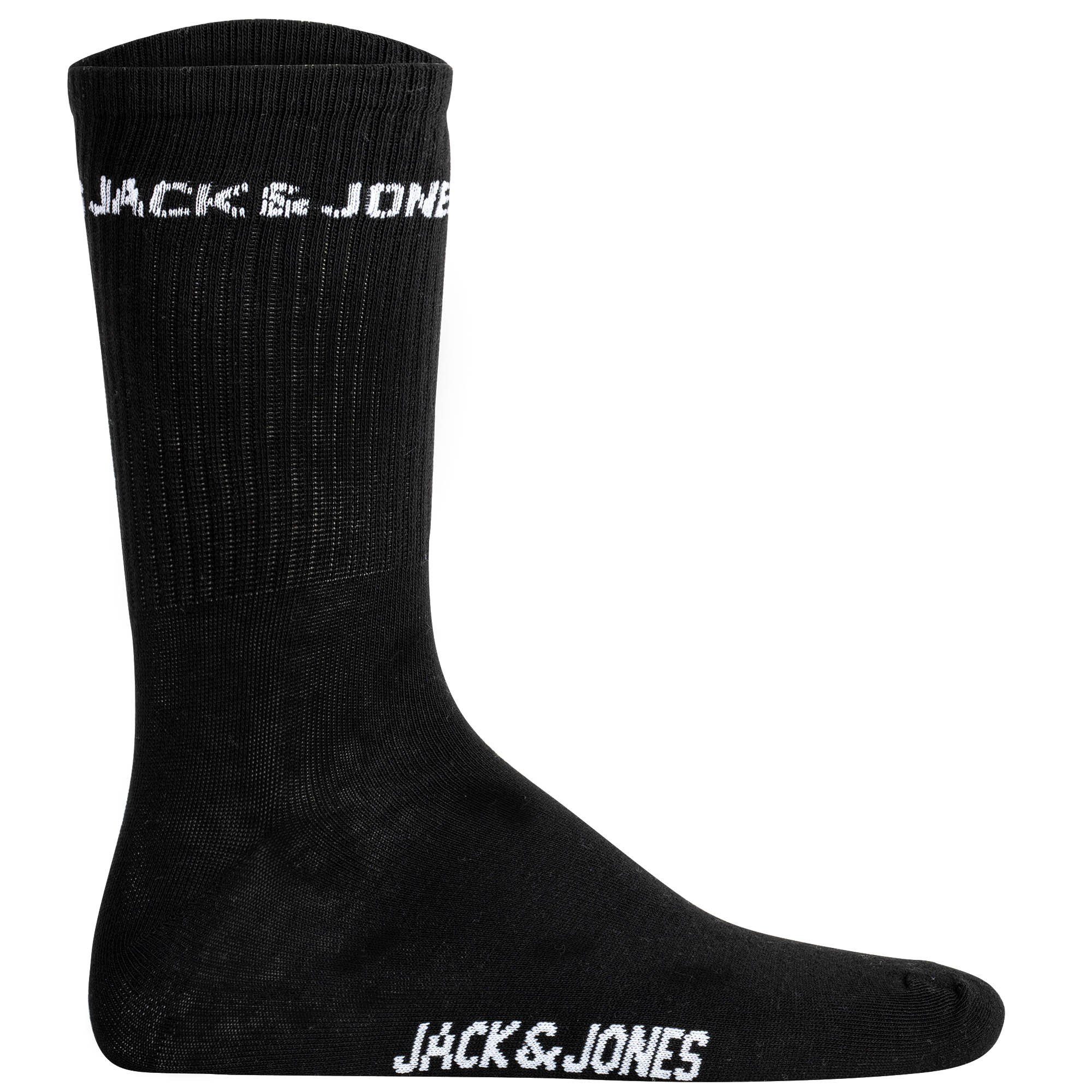 Jack & Jones Sportsocken Herren Socken 12er Pack Baumwolle JACLOGO 12 PACK (Packung, 12er Pack)