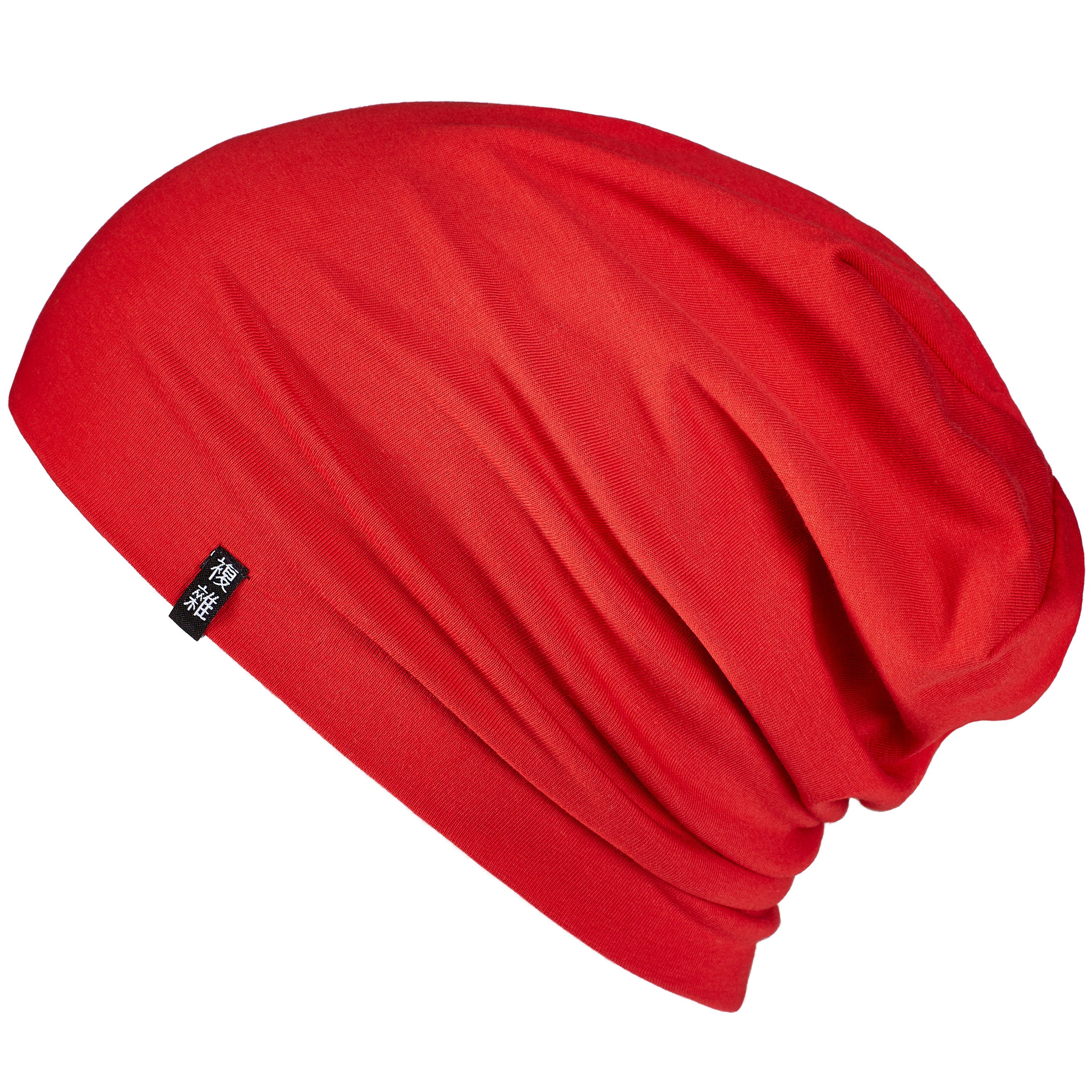 Enter the Complex Jerseymütze - Leichte Slouch Beanie - Unisex, Übergangsmütze, 95% gekämmte Baumwolle, 5% Elasthan