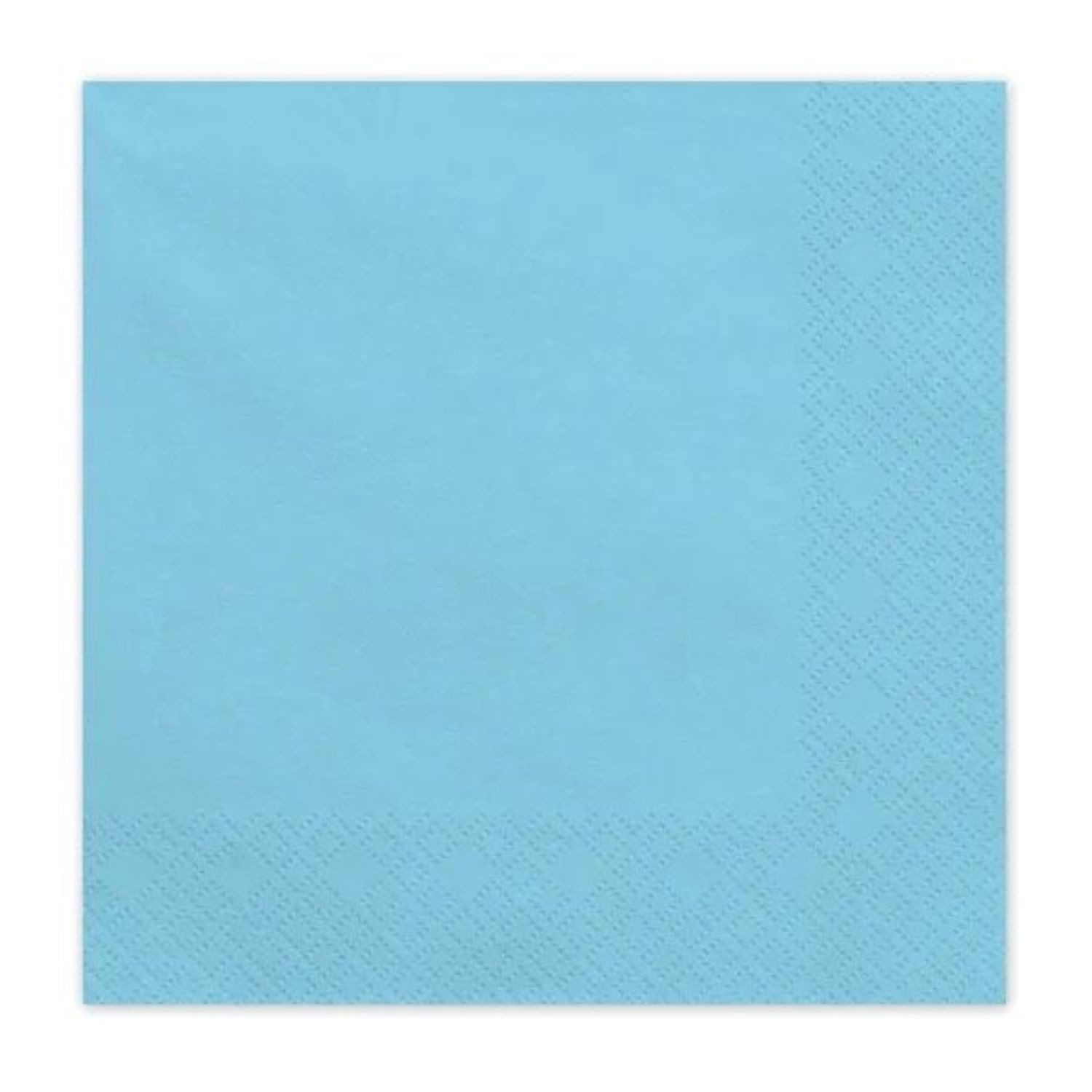 partydeco Papierserviette Servietten Uni 20Stk./33x33cm, Hellblau