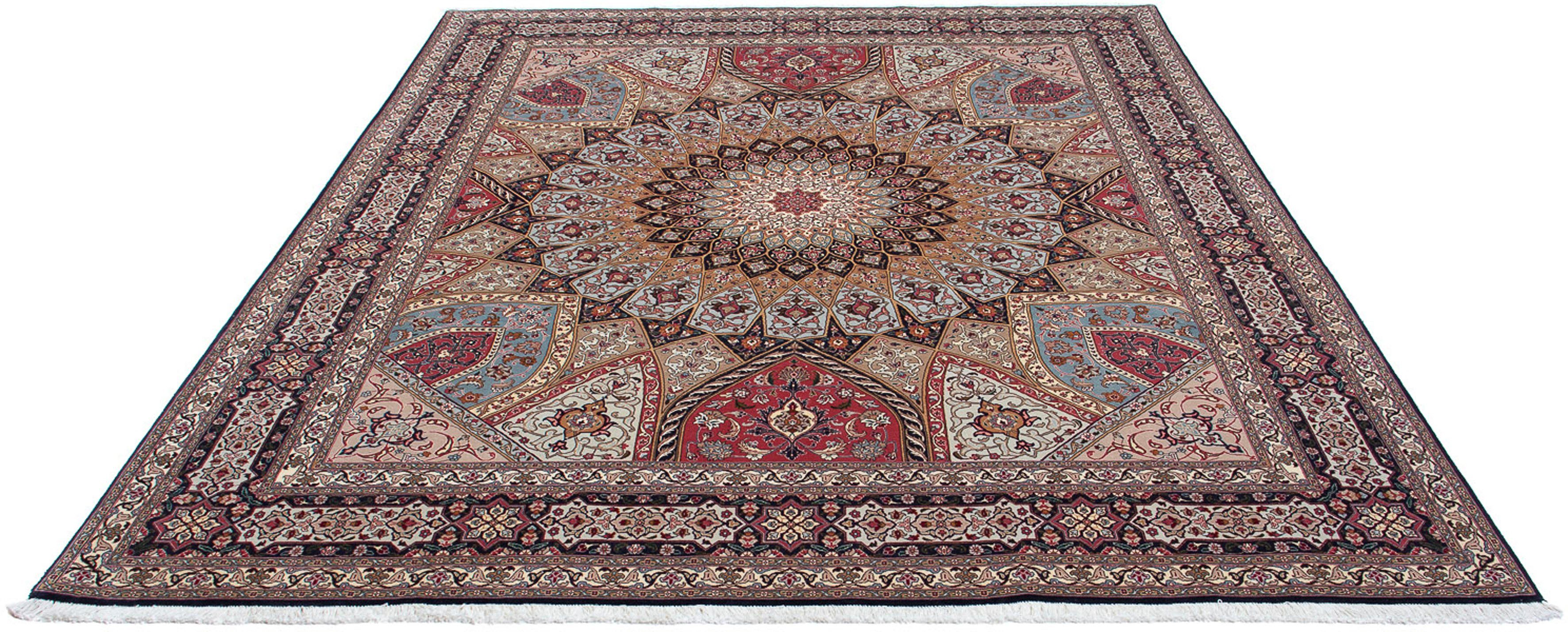 Orientteppich Perser - Täbriz - Royal - 303 x 254 cm - mehrfarbig, morgenland, rechteckig, Höhe: 7 mm, Wohnzimmer, Handgeknüpft, Einzelstück mit Zertifikat