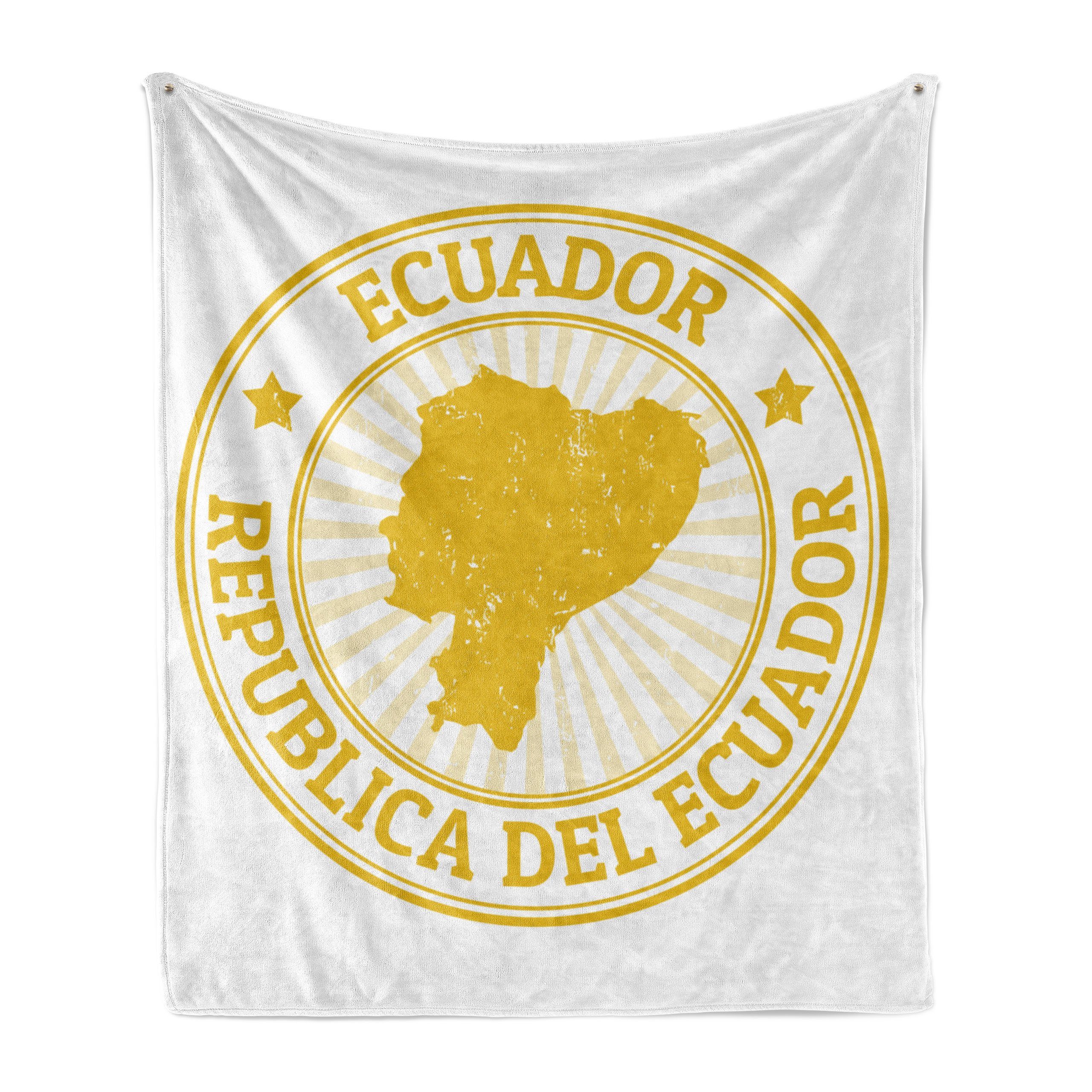 Plüsch Wohndecke Ecuador Abakuhaus, Retro Außenbereich, Gemütlicher den Ecuador Republica für Del Innen- und