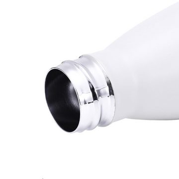 KingSo Thermoflasche Weiße Trinkflasche mit Reinigungsbürste: Stilvoller Genuss!, 12 Stunden heiß oder Kalt, Thermoskanne, Flasche