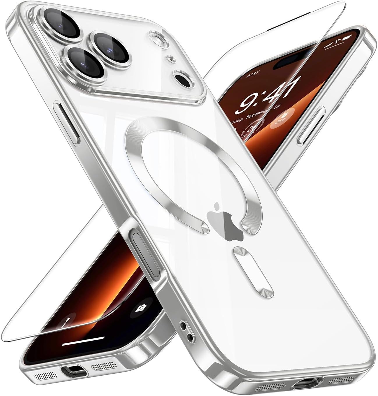 MSM Handyhülle Hülle + 2X Schutzglas für iPhone 17 Pro MagSafe Panzerfolie Titan 9H