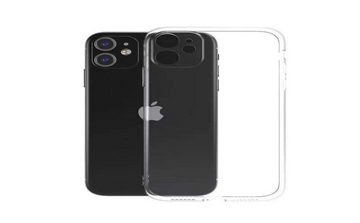 OLi Handyhülle Silikon Case 3 X Panzer Glas 4in1 für iPhone 12 Mini mit Kamera Schutz 5,4 Zoll, Displayschutz Glas mit Transparente Silikon Hülle