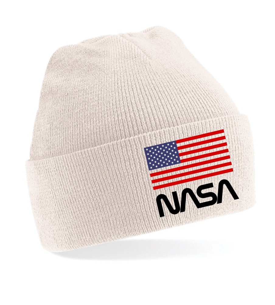 Blondie & Brownie Beanie Unisex Erwachsenen Mütze Nasa USA Astronaut Space günstig online kaufen