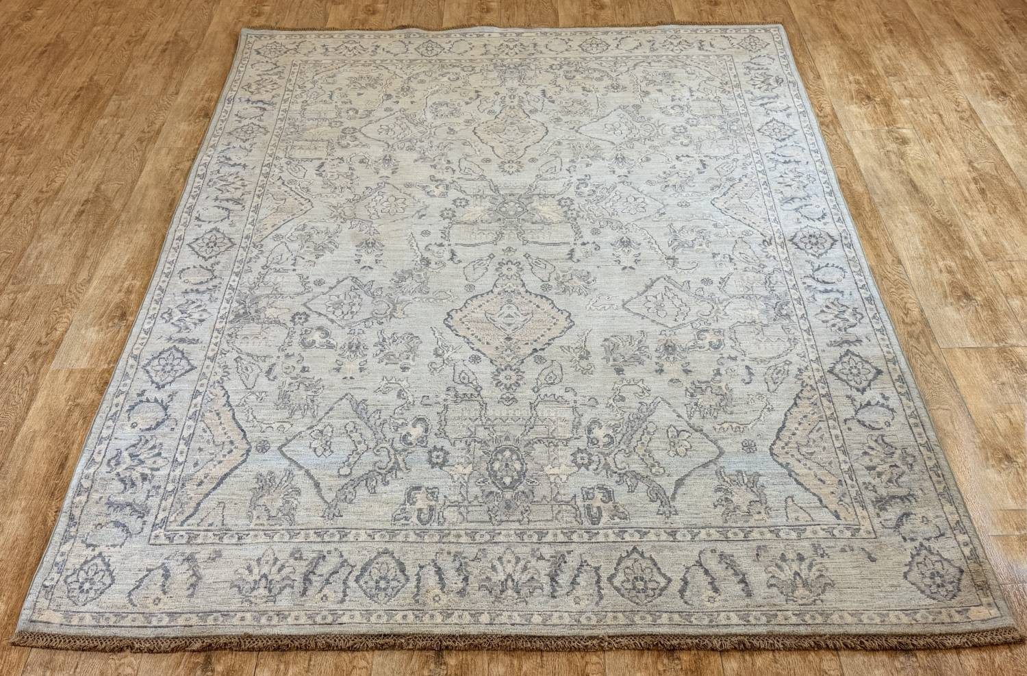 Rug Studios Teppich ZIEGLER FARAHAN-ORIGINAL HANDGEKNÜPFT, Rechteckig, Höhe: 8 mm, Handgefertigt, 175 x 250 cm, Hellgrau
