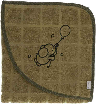Sterntaler® Kapuzenhandtuch Kapuzenbadetuch Elefant Eddy, 80x80cm, Frottee (1-St), nachhaltig aus Bio-Baumwolle