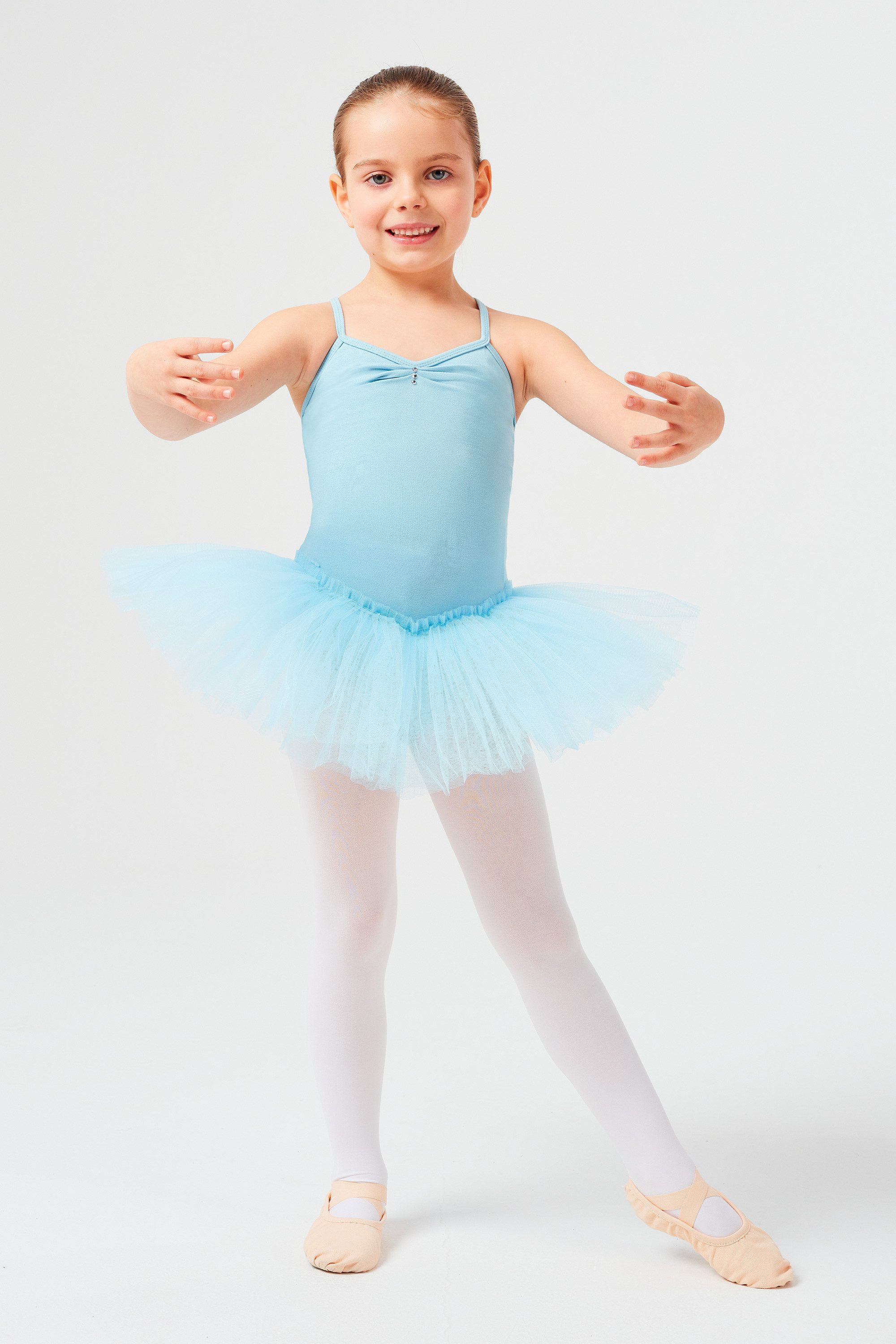 tanzmuster Tüllkleid Ballett Tutu Kim mit Glitzersteinen Ballettkleid für Mädchen