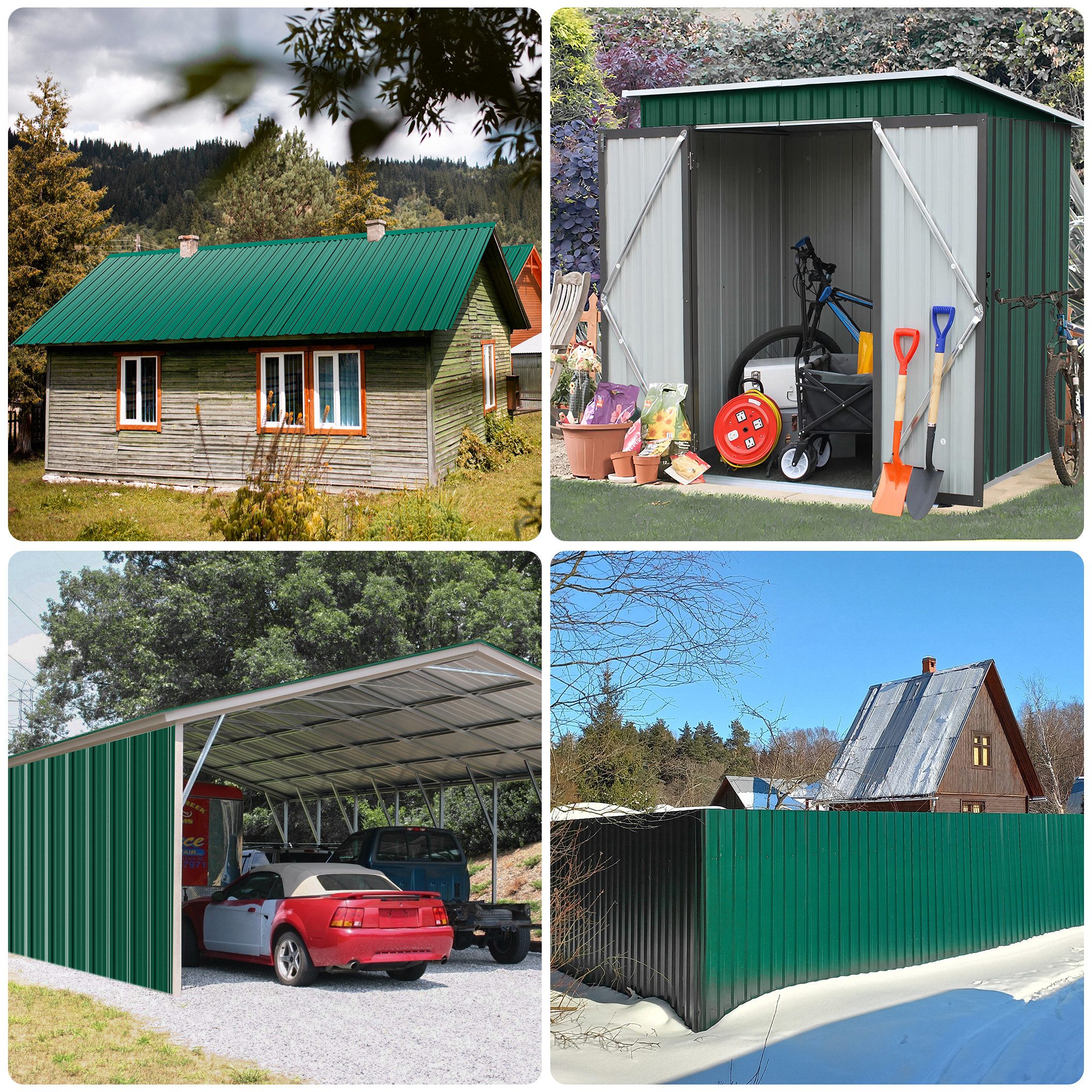 Thumbnail - Mondeer Wellplatte Dachplatten(14-tlg), 0,25 mm, (Metall Trapezblech, 14-St), Wellblechplatten für Dach, 7m², 110*46cm, ...
