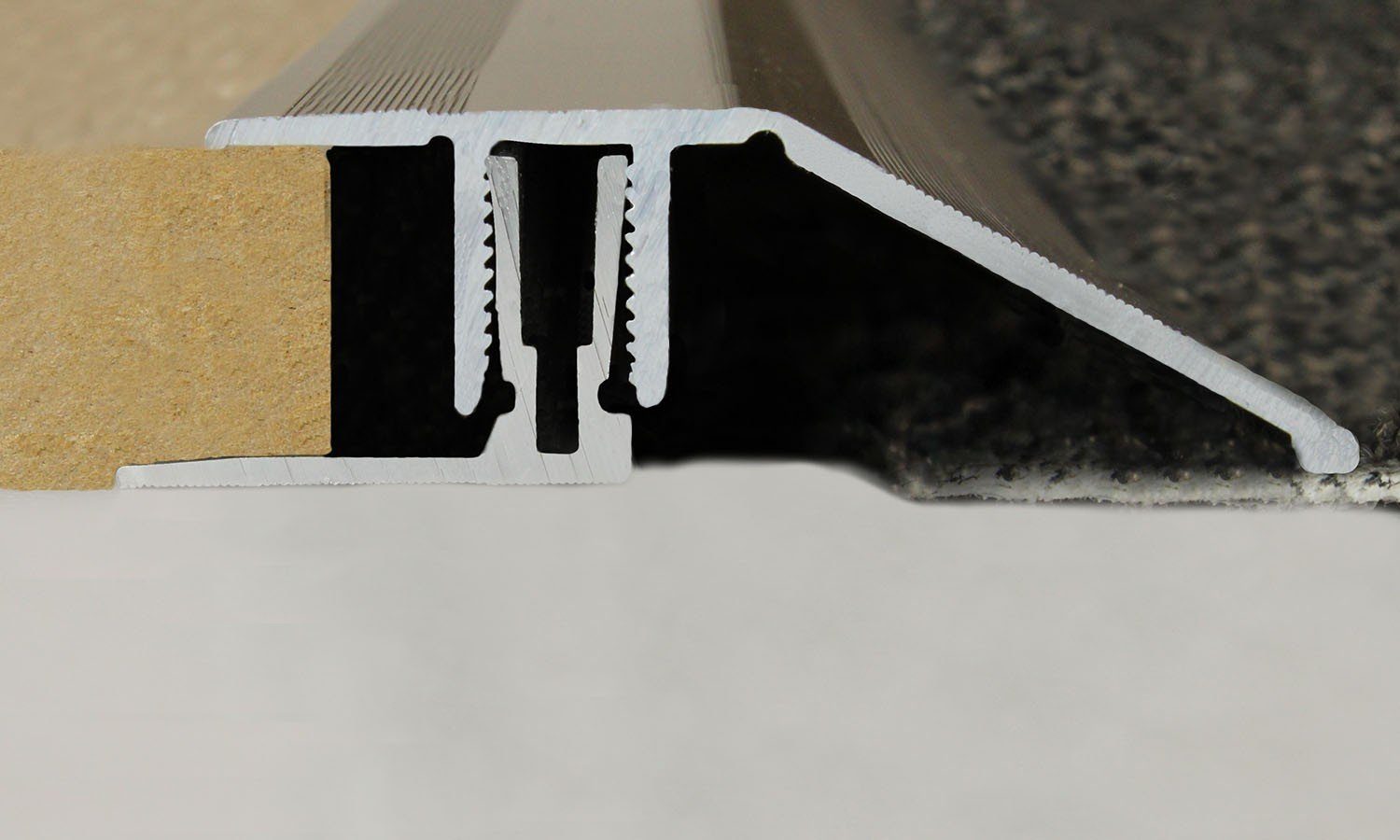 PROVISTON Anpassprofil Aluminium, 50.5 x 24 x 1000 mm, Silber, Höhen- & Anpassungsprofile (1-St)