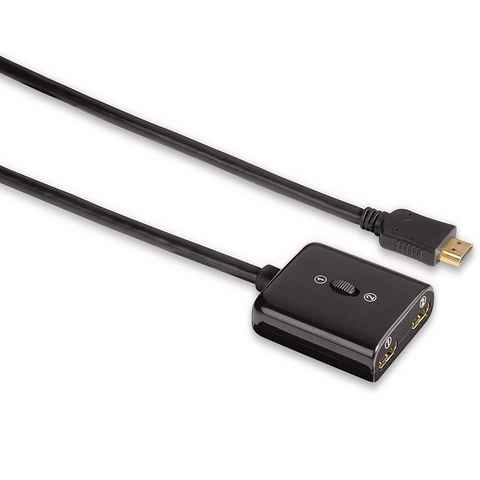 Thomson HDMI-Umschalter Verteiler Splitter 1 > 2 Video-Adapter HDMI zu HDMI, Manuell, Full-HD 1080p, Kabel Adapter, für TV PC Konsole DVB-T2 etc.