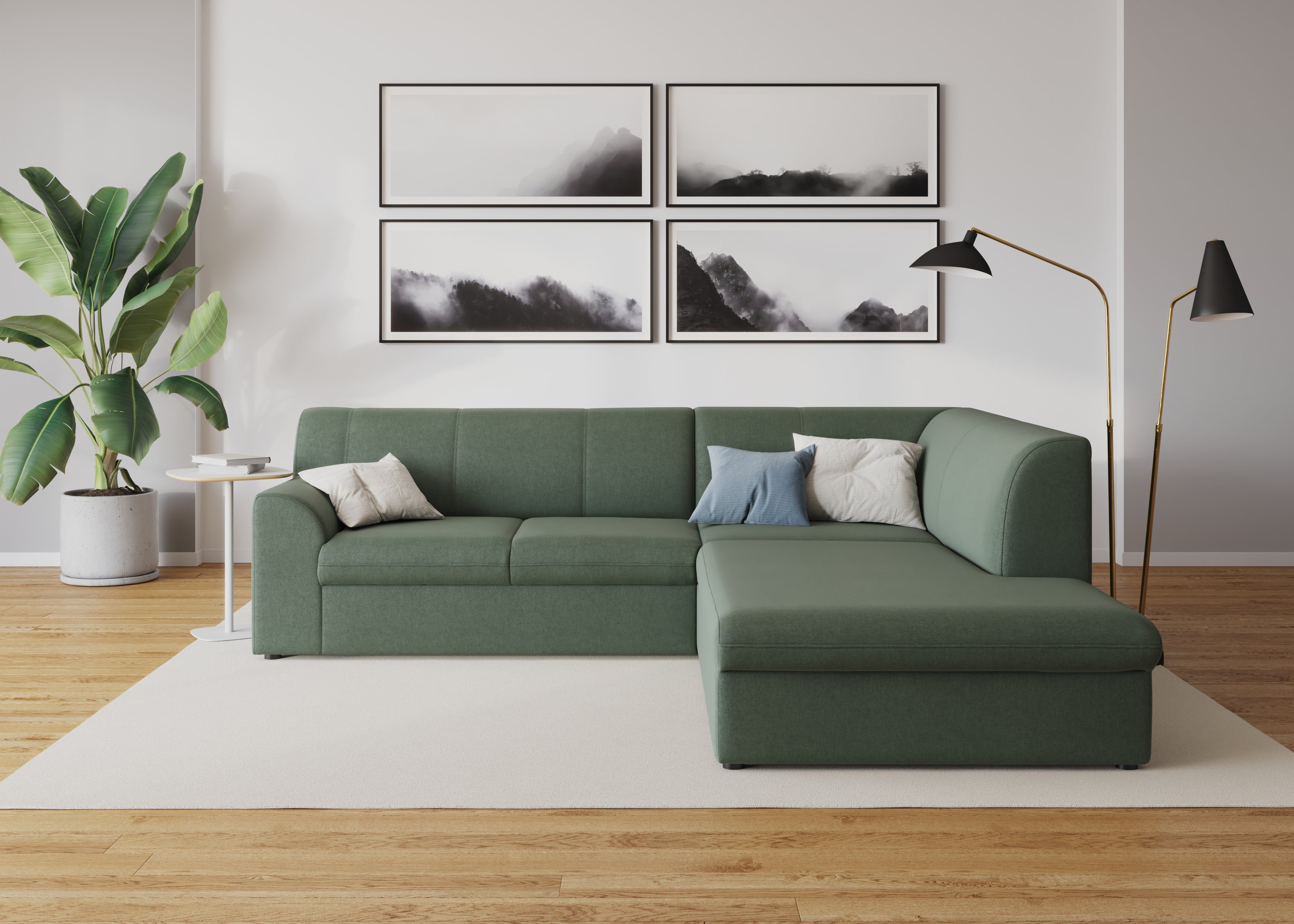 DOMO collection Ecksofa "Topper zeitlos elegant, kompakte Stellmaße, OTTOs günstig online kaufen