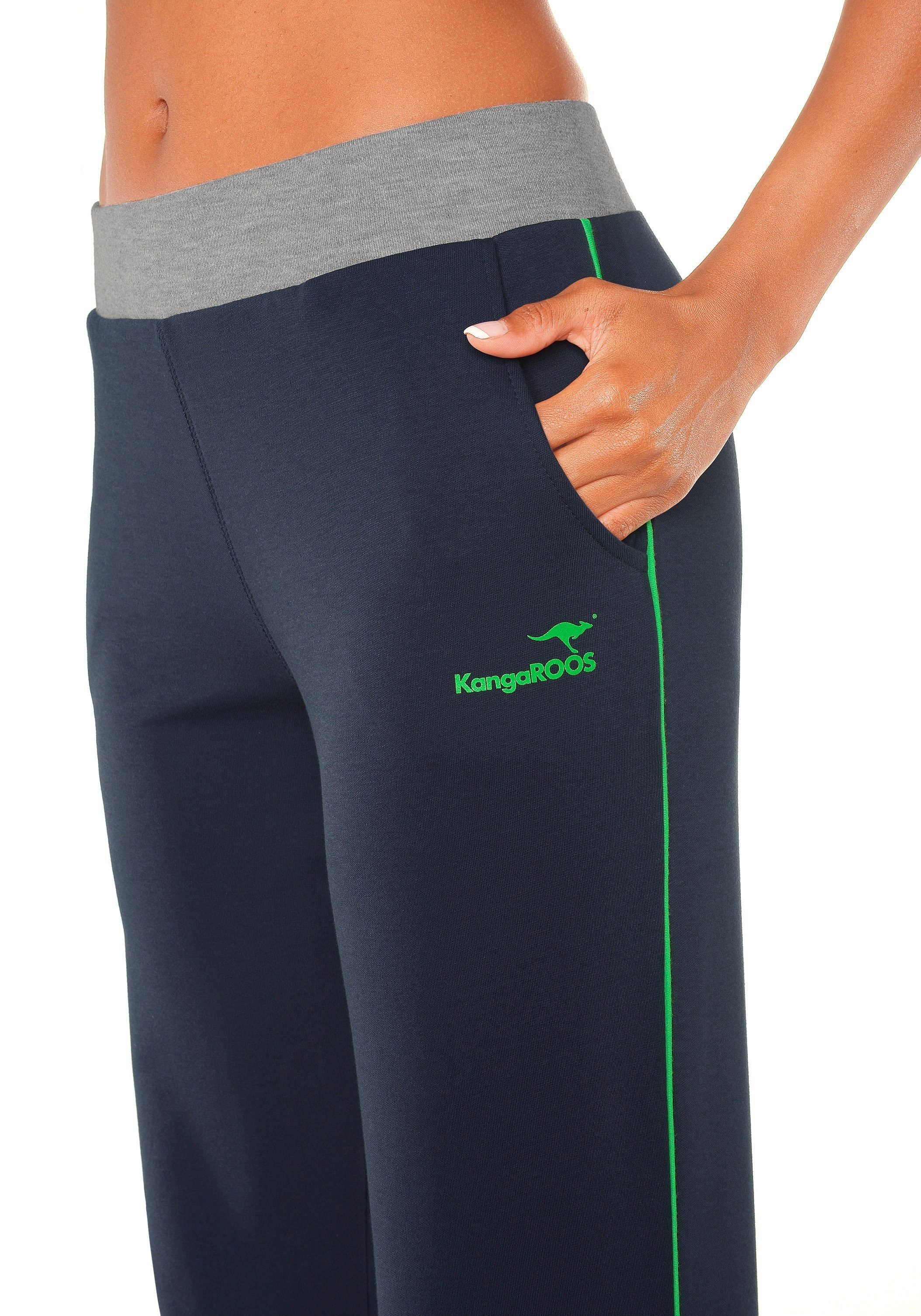 KangaROOS Relaxhose mit breitem Bund, Loungewear, Loungeanzug