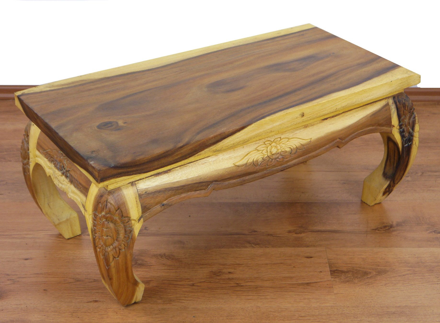 livasia Opiumtisch livasia Opiumtisch, Couchtisch mit Schnitzerei, Akazie 80x40x35cm