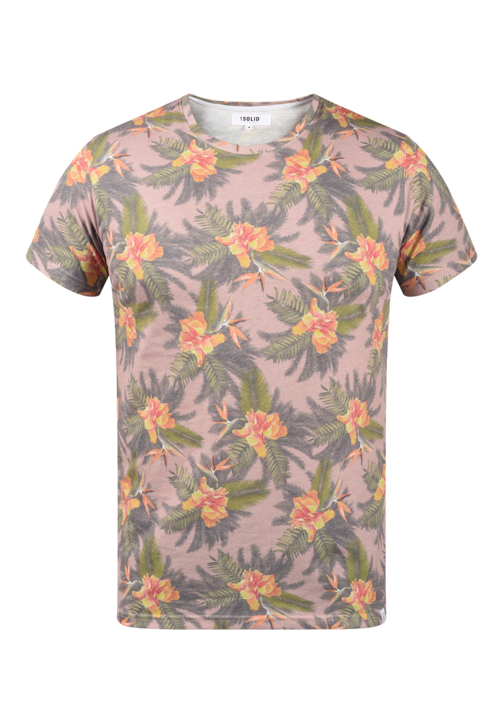 Solid Print-Shirt SDFaik (4203) Rose T-Shirt Mahog