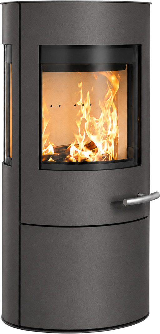 Haas + Sohn Kaminofen VITUS.l MOONLIGHT, Exklusiv, Lieferung bis ins Wohnzimmer, 6,4 kW, Zeitbrand, NEU in der Farbe Moonlight grau