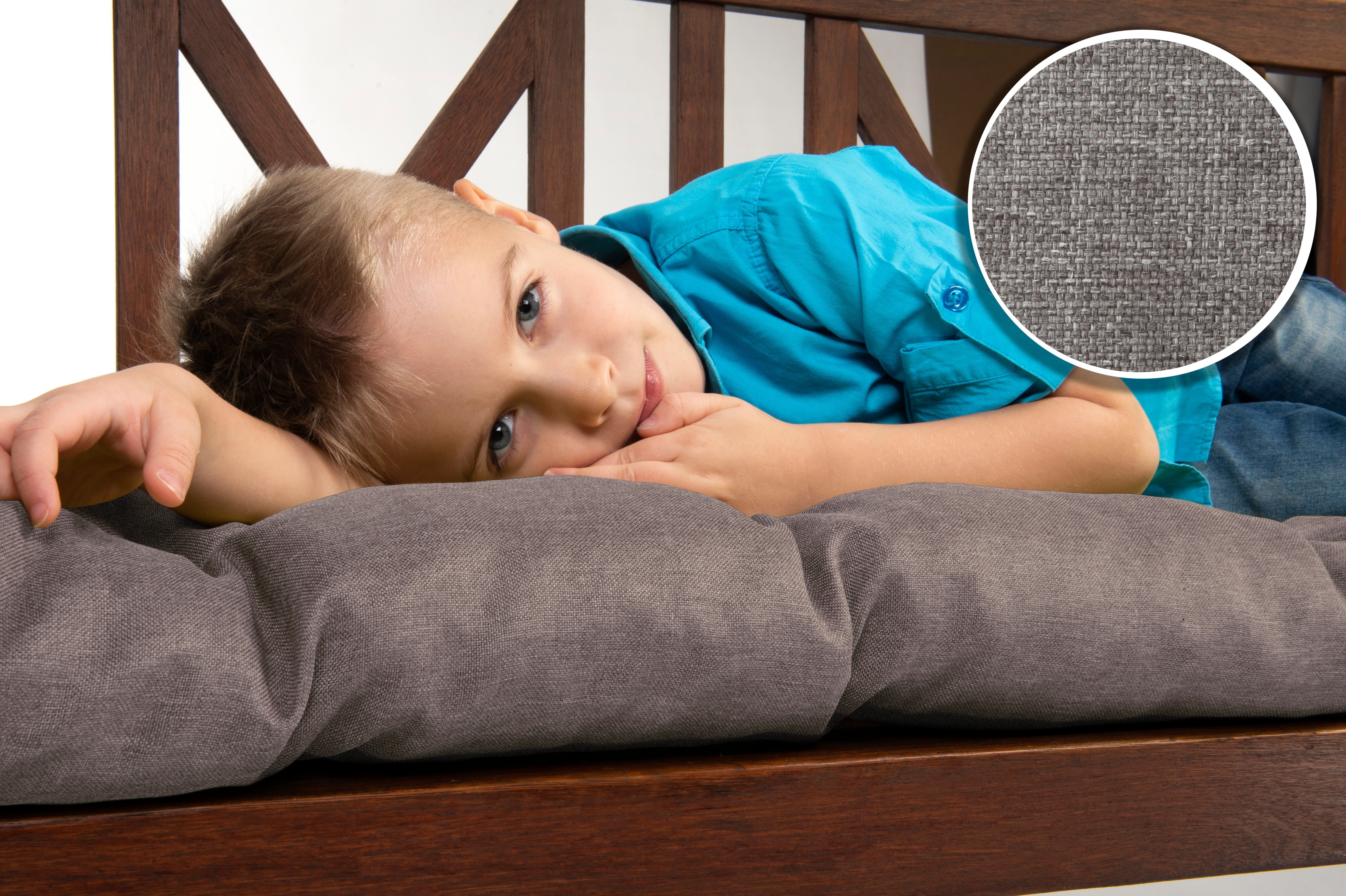 sunnypillow Bankauflage Bankauflage Stuhlkissen viele Farben und Größen zur Auswahl, 100 x 50 cm grau