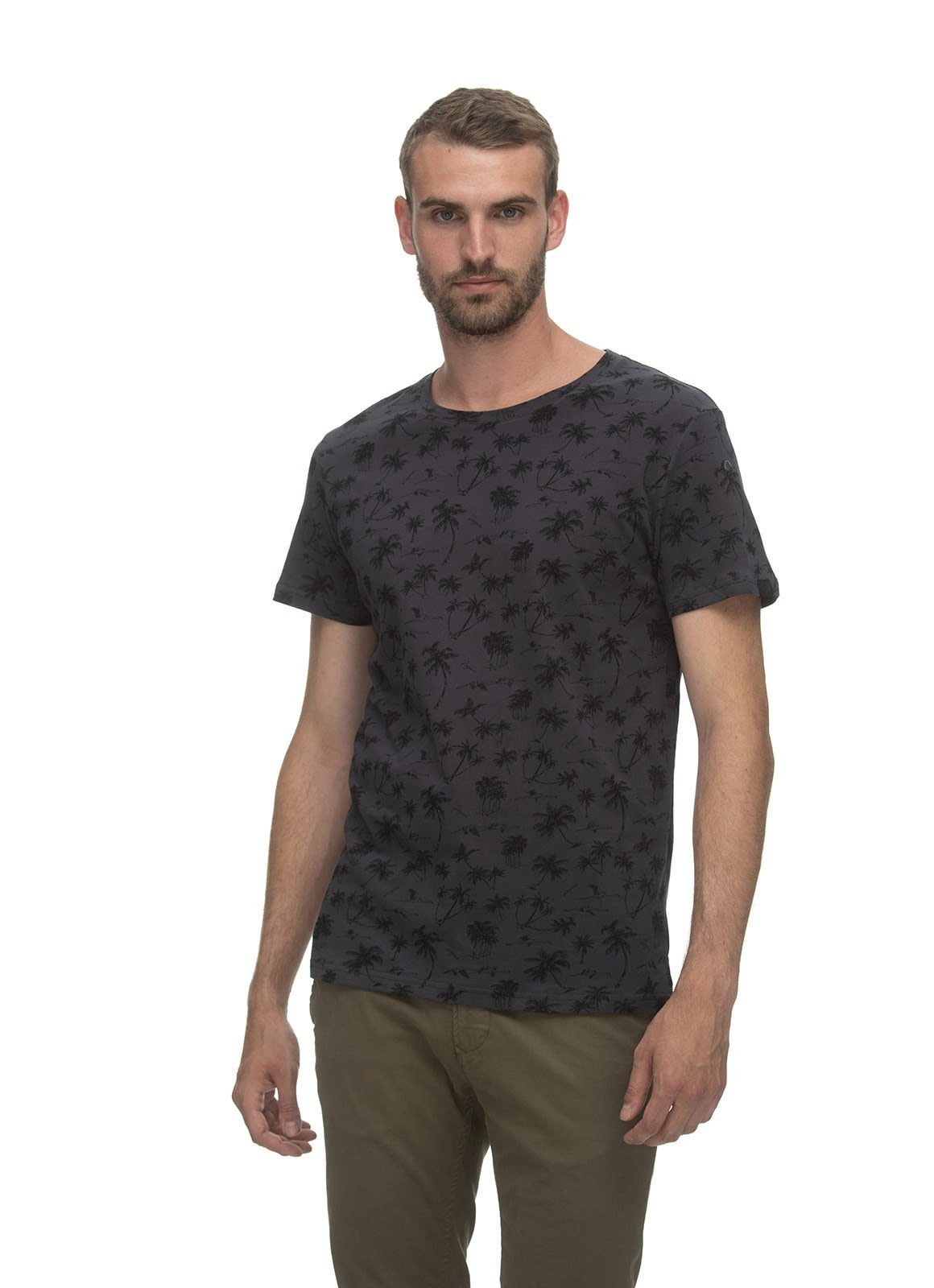 Ragwear T-Shirt Dark Herren Wanno Ragwear Kurzarm-Shirt Grey M