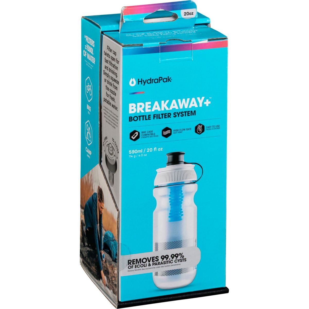 HydraPak Trinkflasche Breakaway+ Trinkflasche mit Filter 600ml