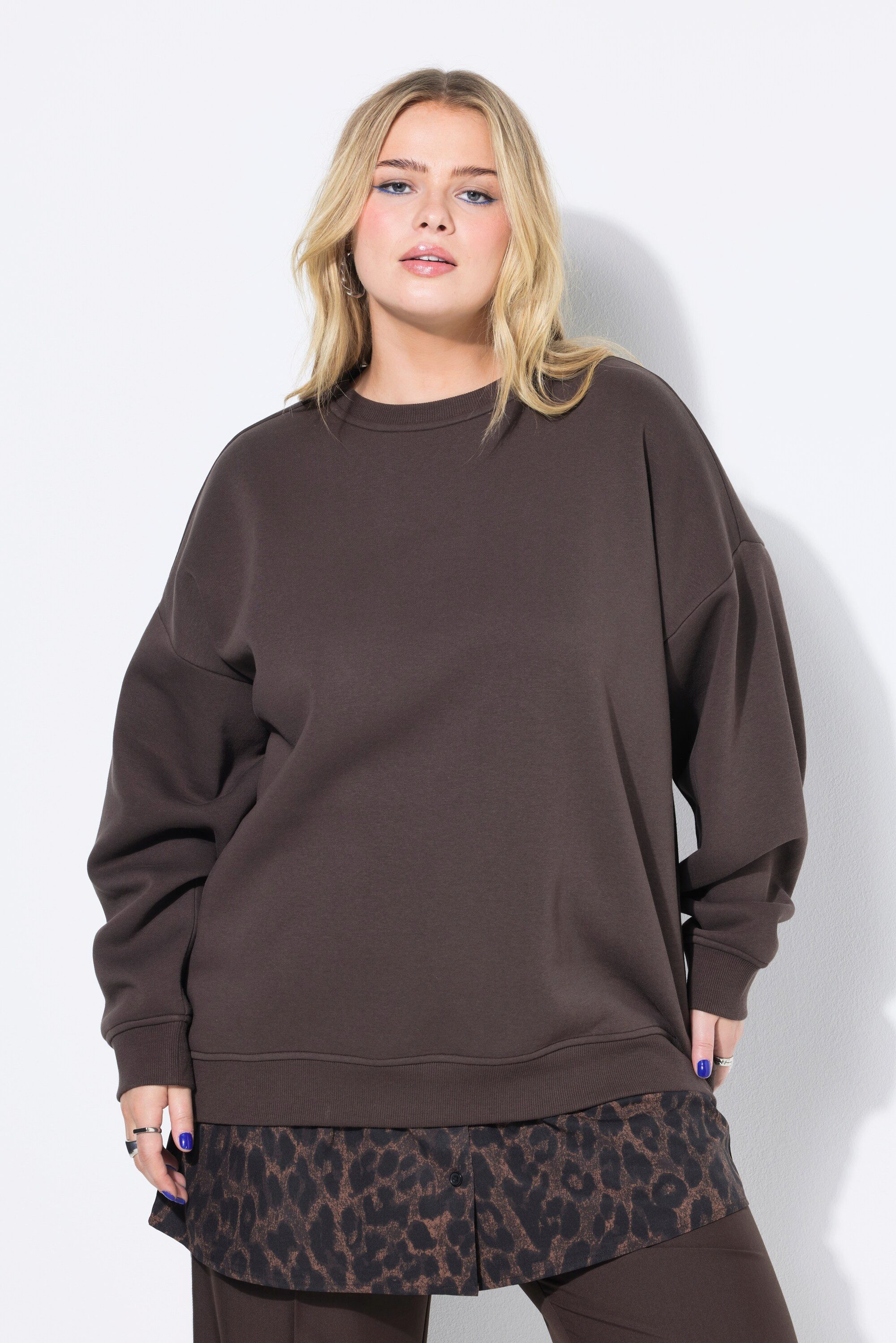 Studio Untold Sweatshirt Sweatshirt oversized gerundeter günstig online kaufen