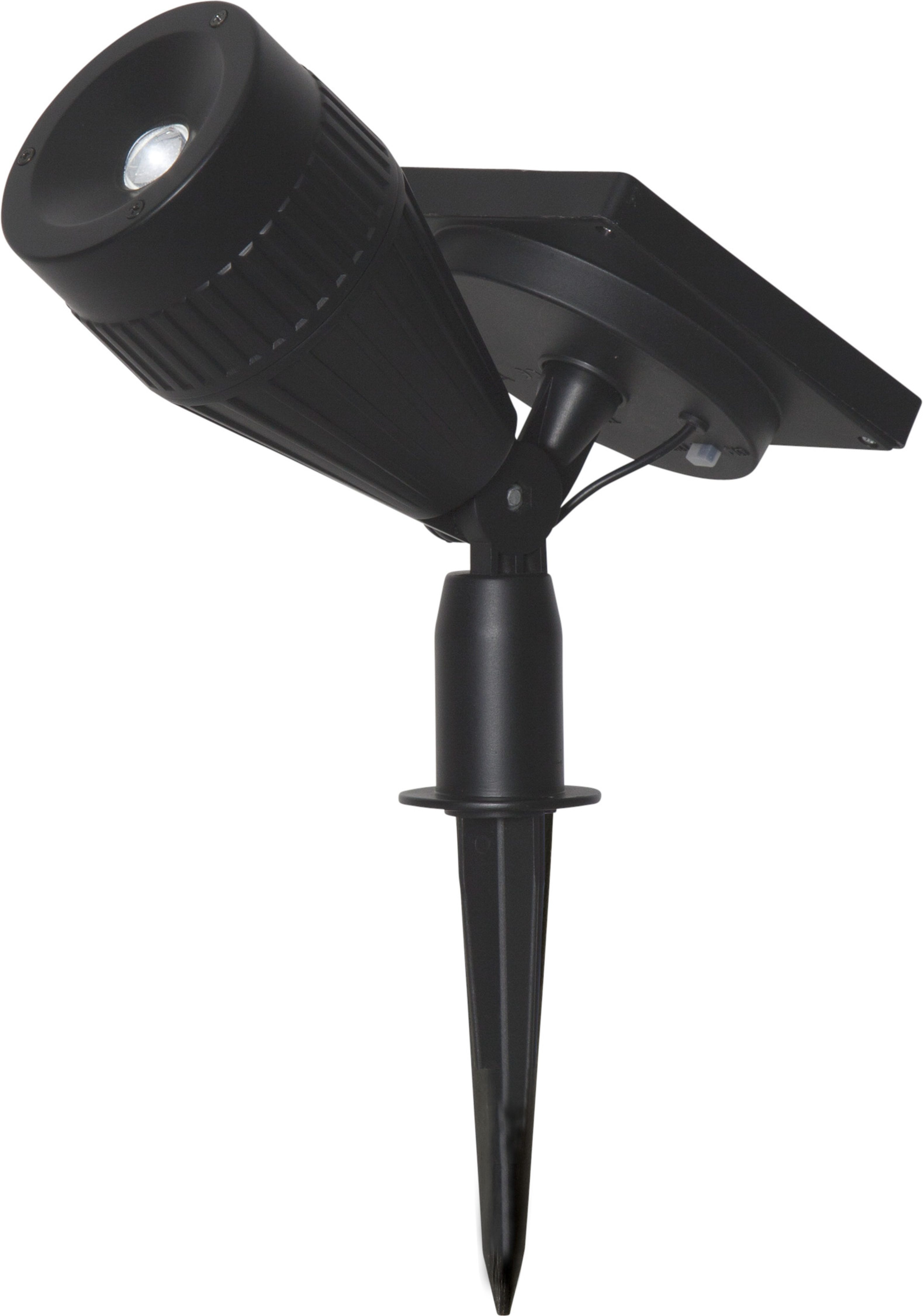 STAR TRADING LED Solarleuchte Solar-Spotlight Powerspot, Tageslichtsensor, LED fest integriert, Warmweiß, verstellbarer Lichtwinkel, Dämmerungssensor