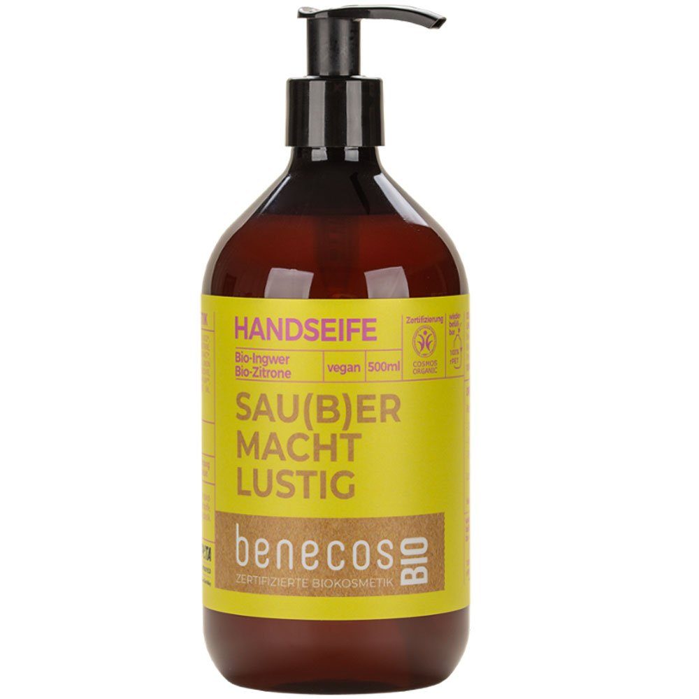 Benecos Handseife Ingwer Zitrone, 500 ml