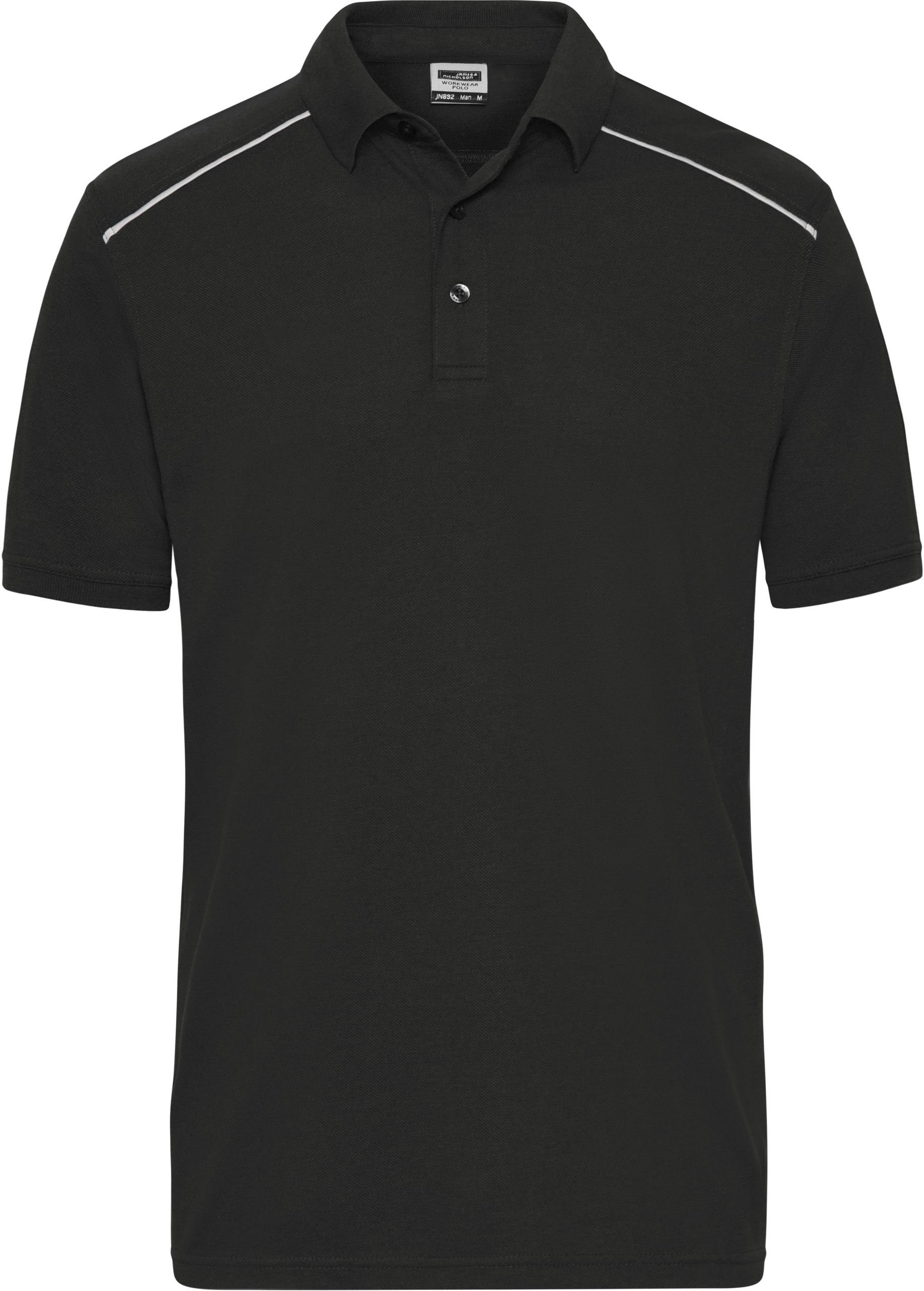 in Polo Workwear James FaS50892 Black -Solid- auch & Poloshirt Nicholson Übergrößen
