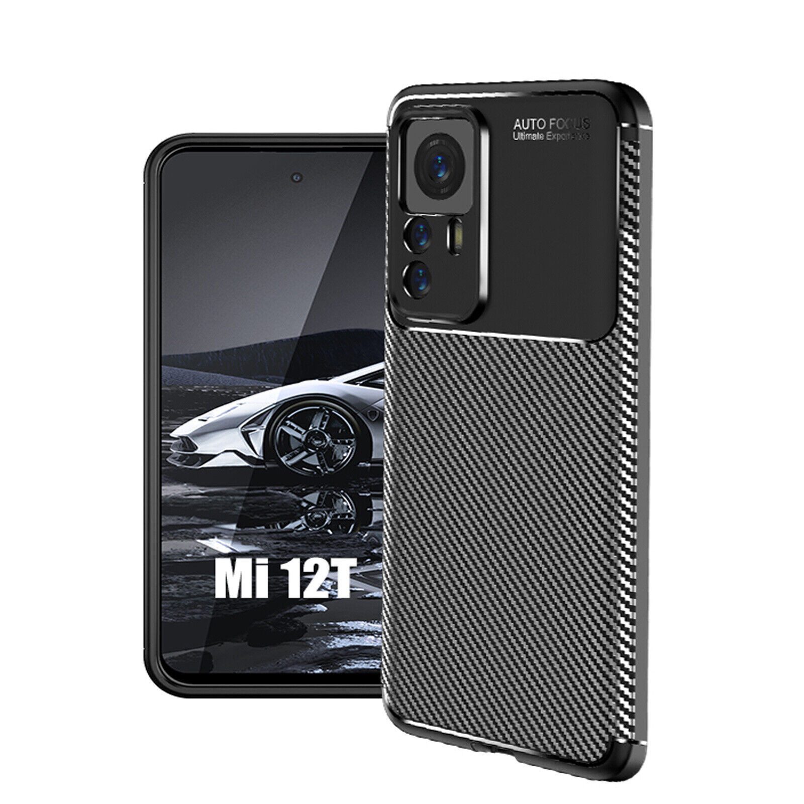 Smartphone-Hülle für Xiaomi 12T / 12T Pro Silikon Case TPU Bumper Schale Schwarz