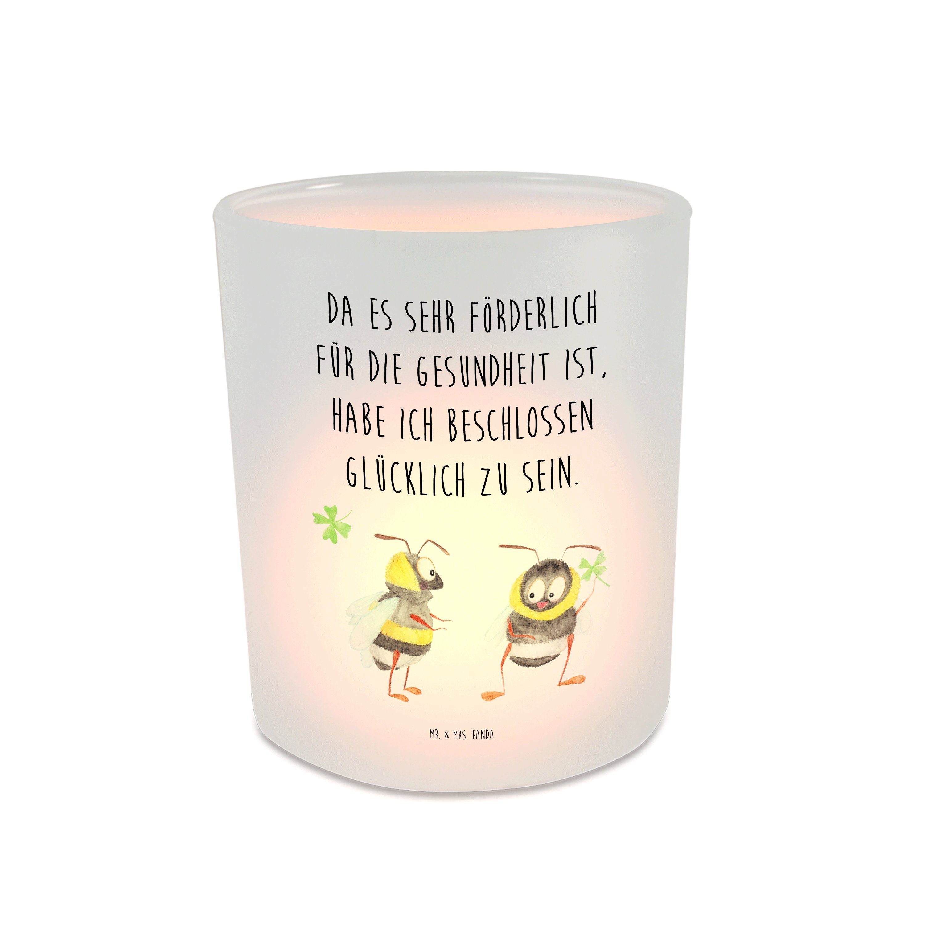 Mr. & Mrs. Panda Windlicht »Hummeln mit Kleeblatt Transparent