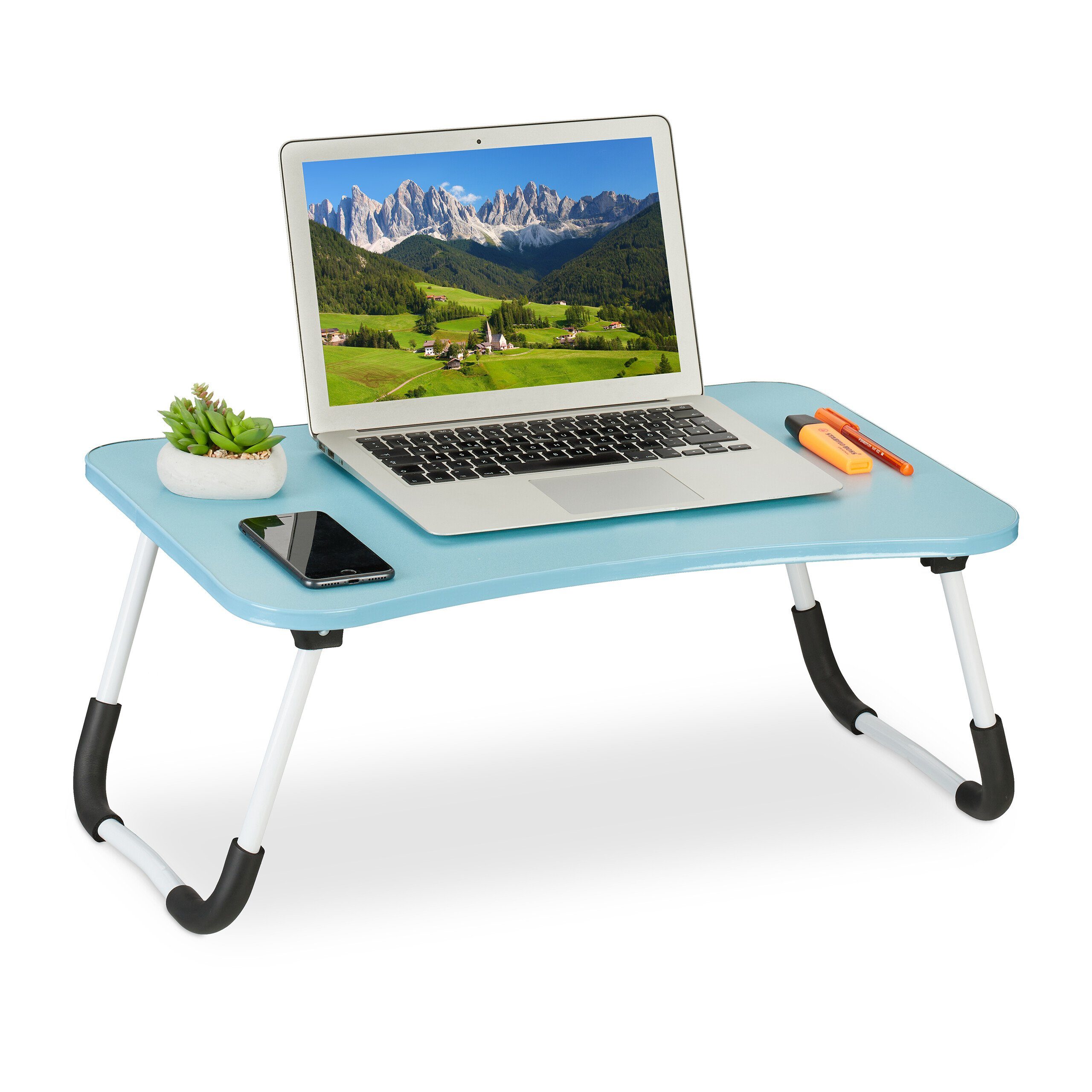 Hellblauer Laptoptisch Laptoptisch relaxdays