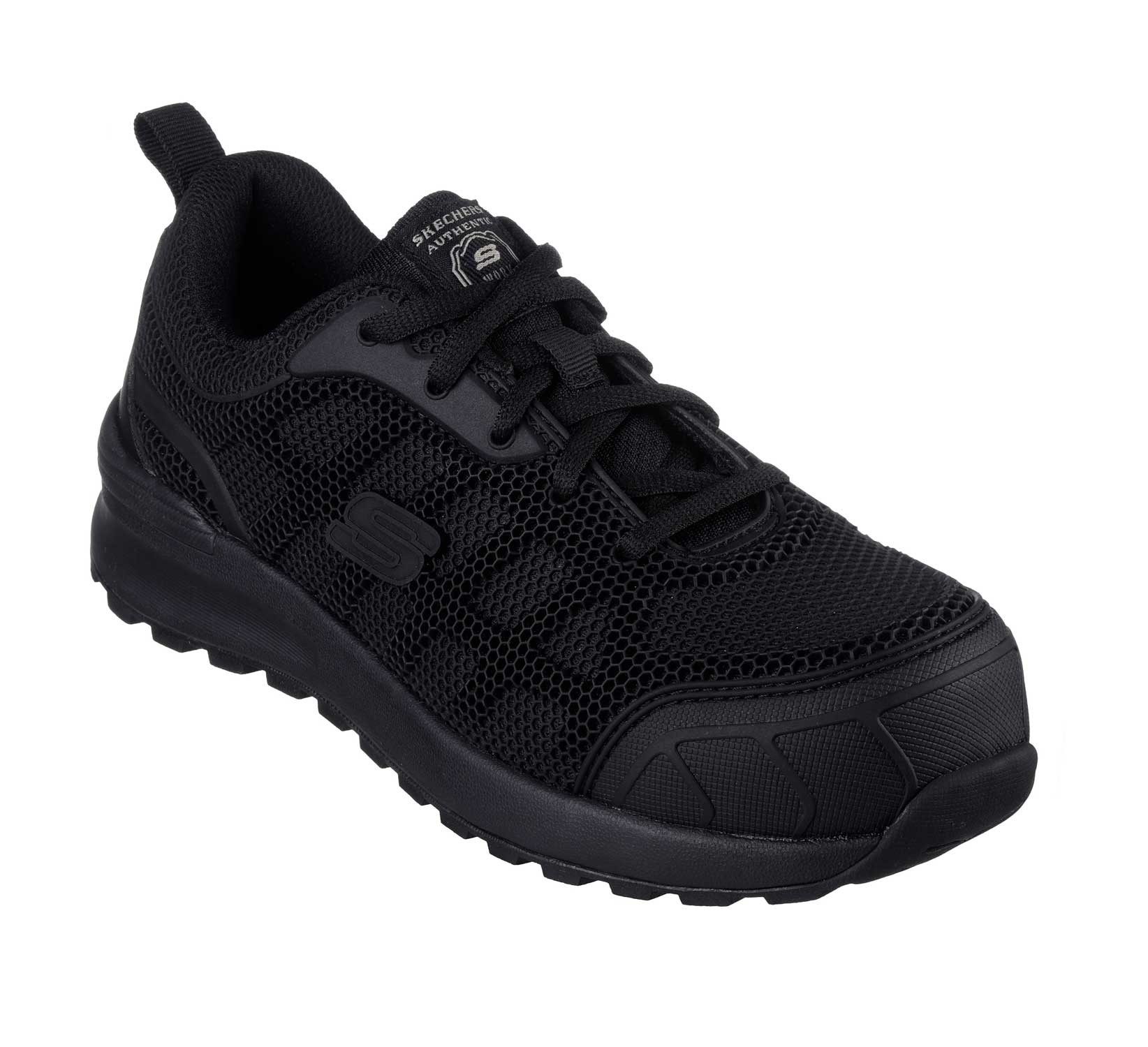 Skechers Arbeitsschuhe Damen S1 P SRC + ESD - Metallfrei - Zehenschutz Sicherheitsschuh Zertifiziert nach EN ISO 20345:2011 - Durchtrittsicher - Kompositkappe